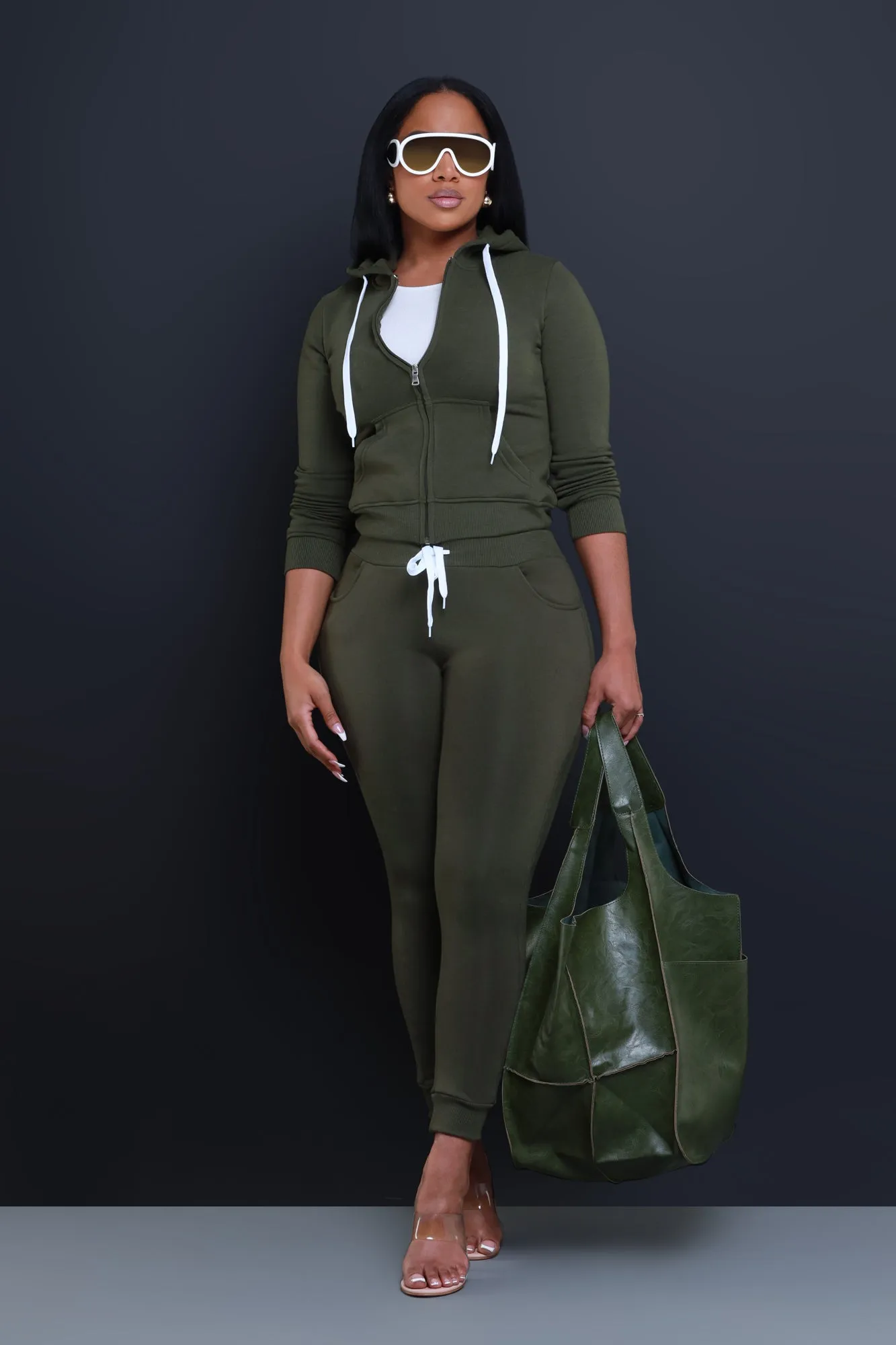 Like That Jogger Set - Olive