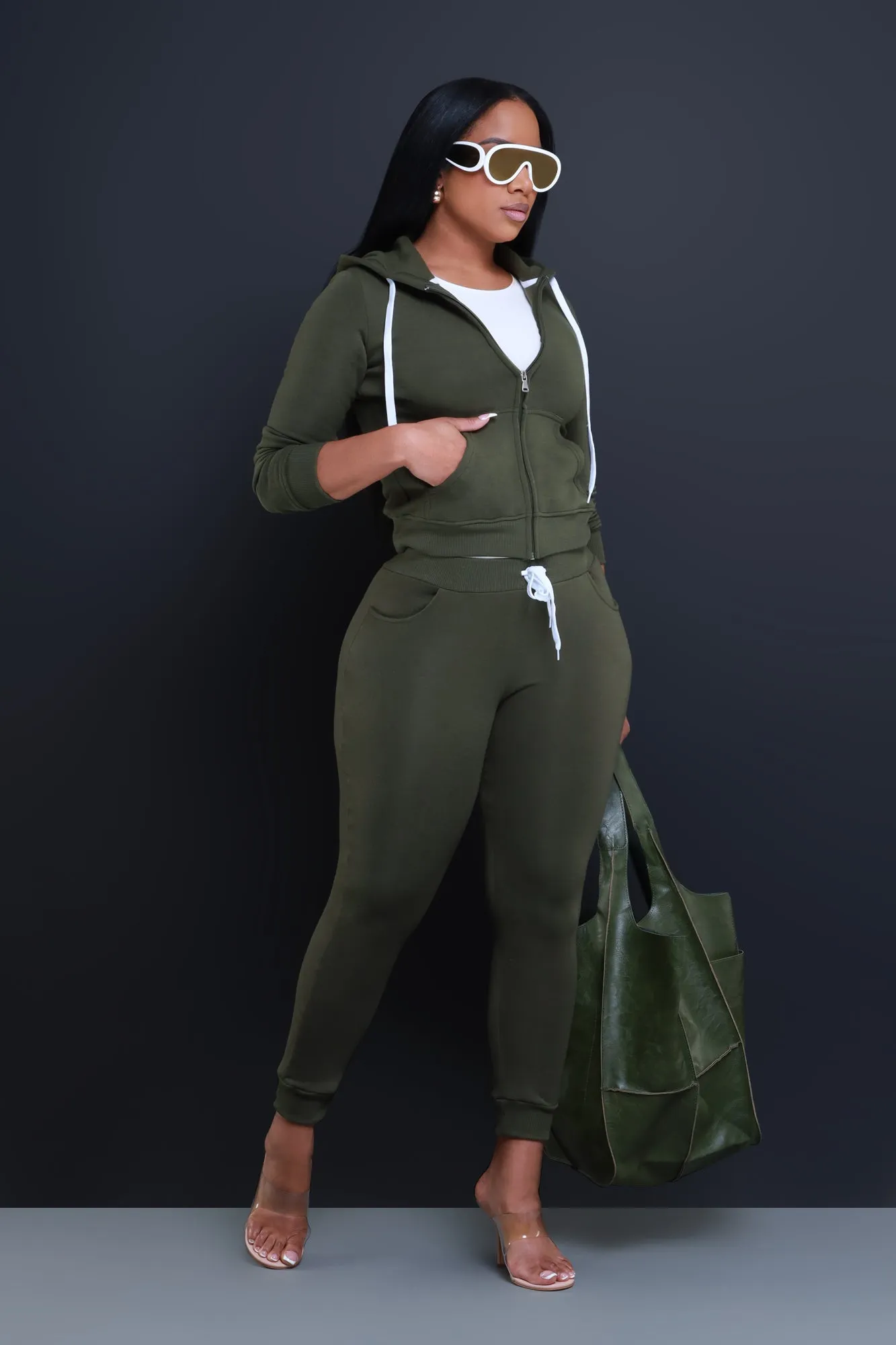 Like That Jogger Set - Olive