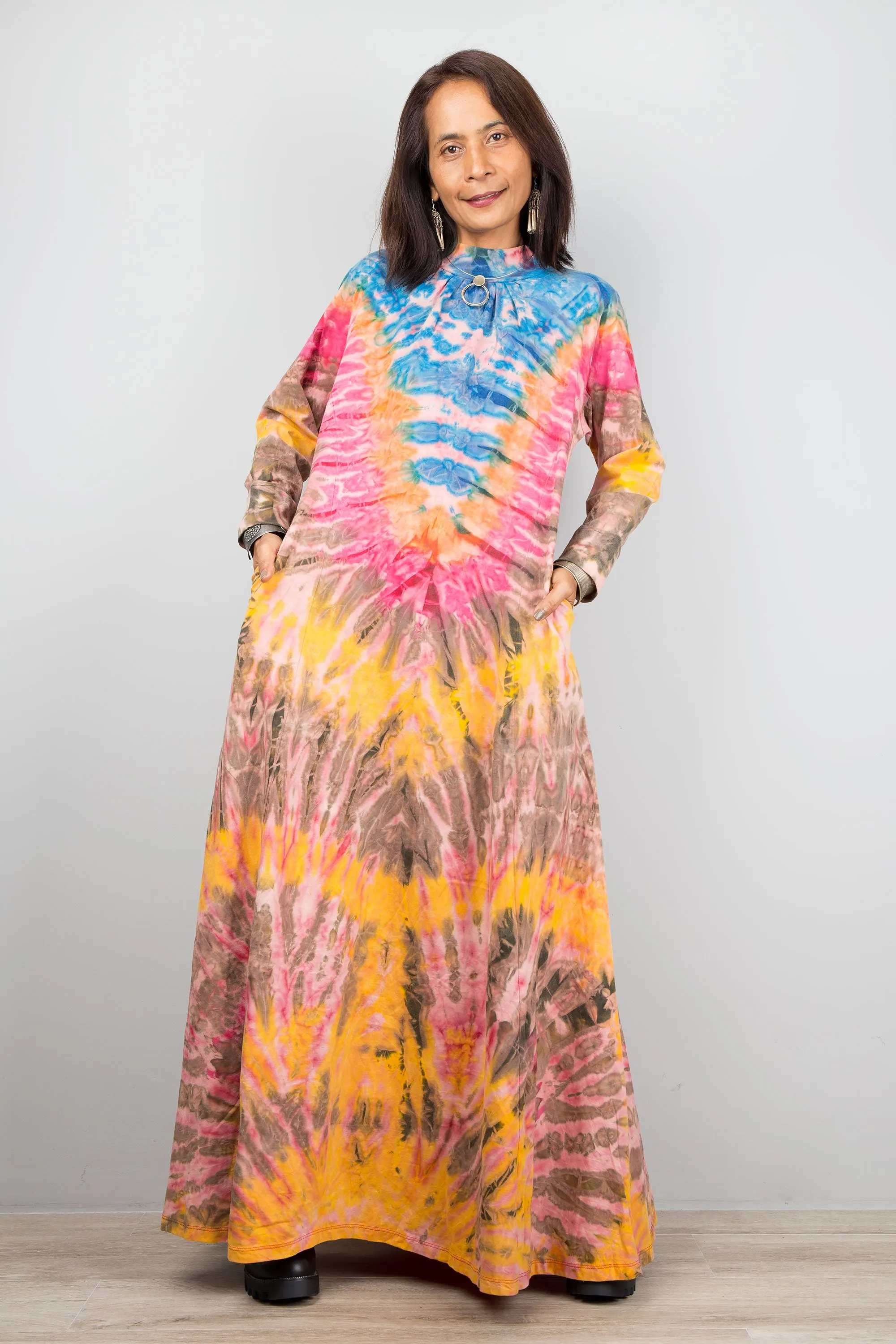 Long Sleeve Tie dye Dress