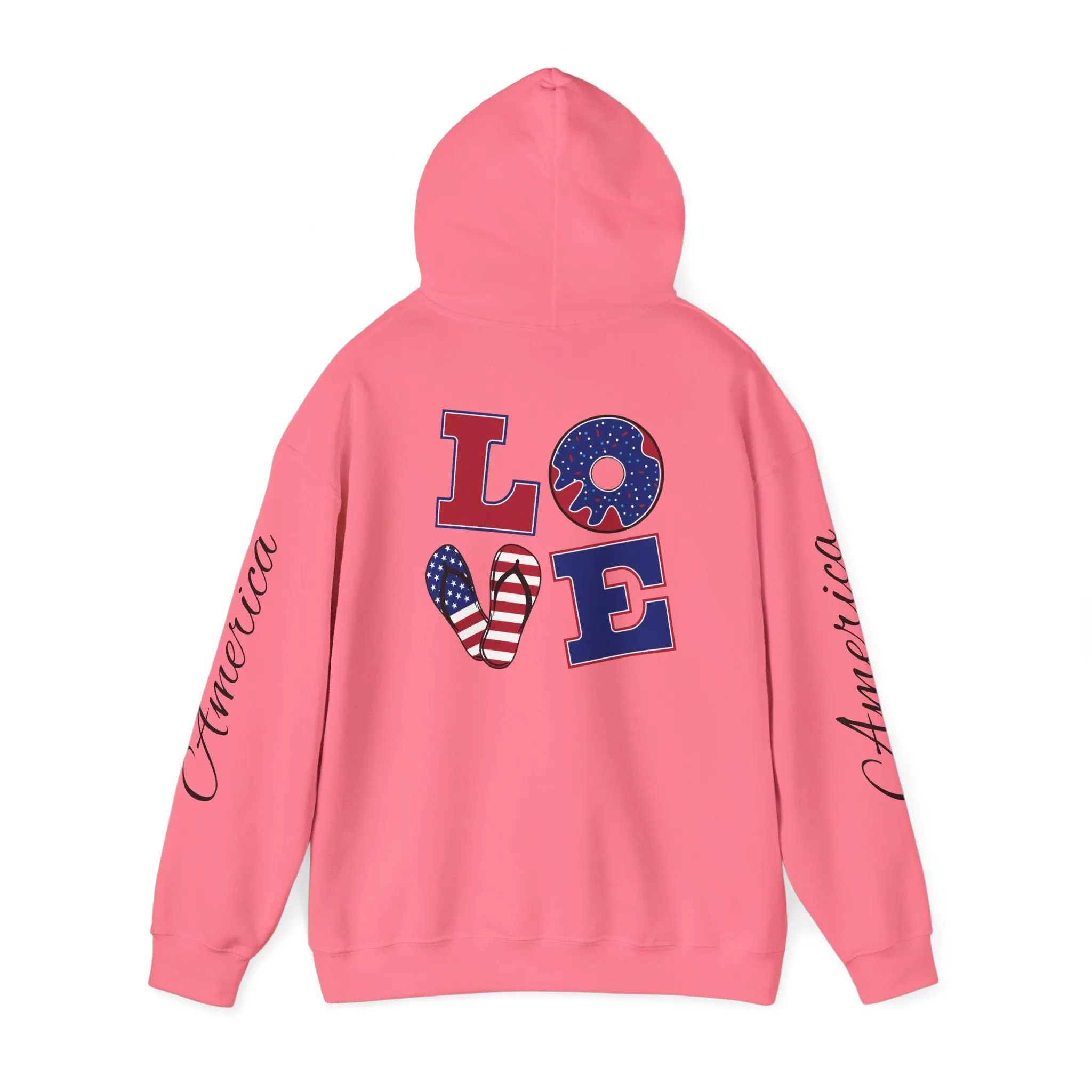 Love printed Heavy Blend™ Hooded Sweatshirt