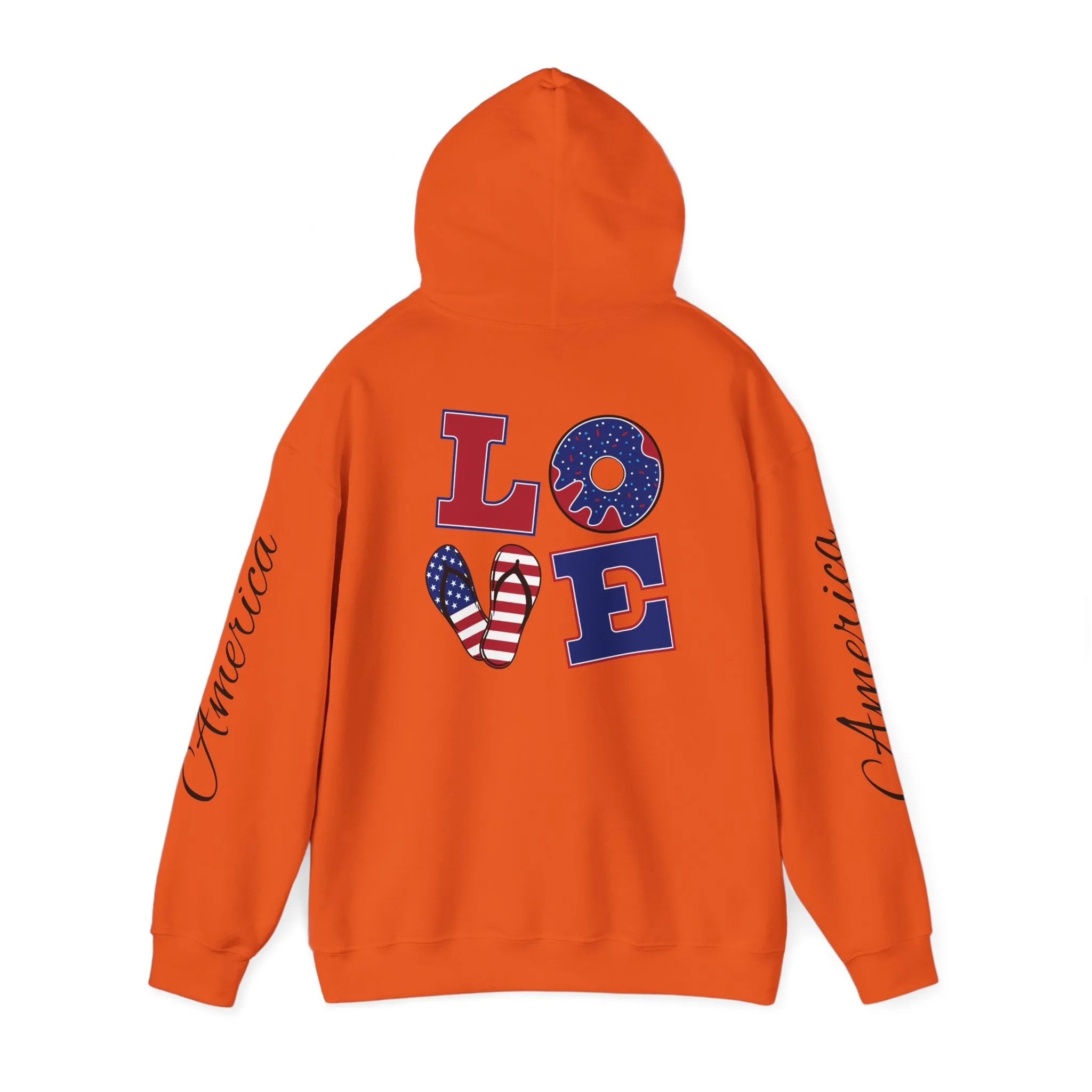 Love printed Heavy Blend™ Hooded Sweatshirt