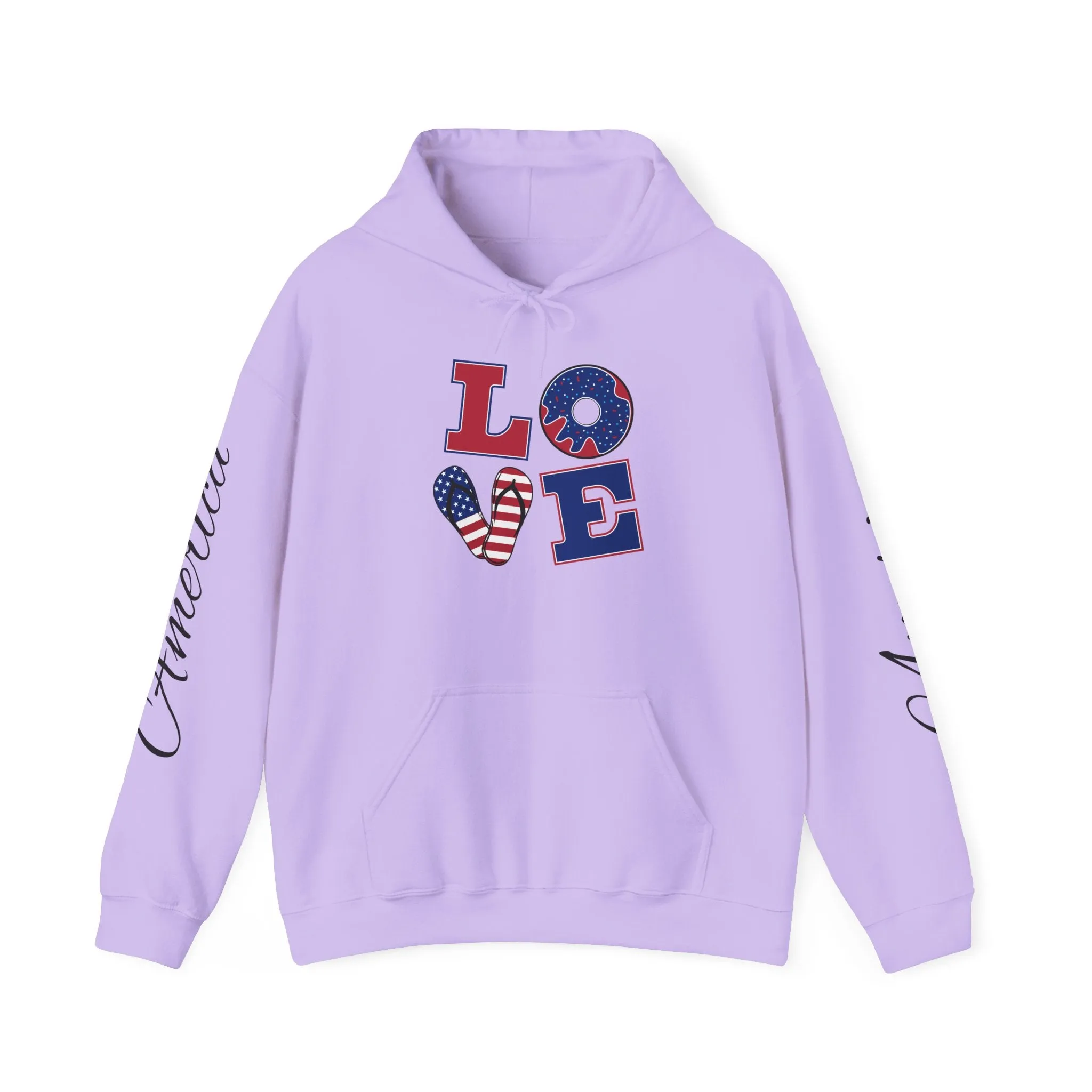 Love printed Heavy Blend™ Hooded Sweatshirt