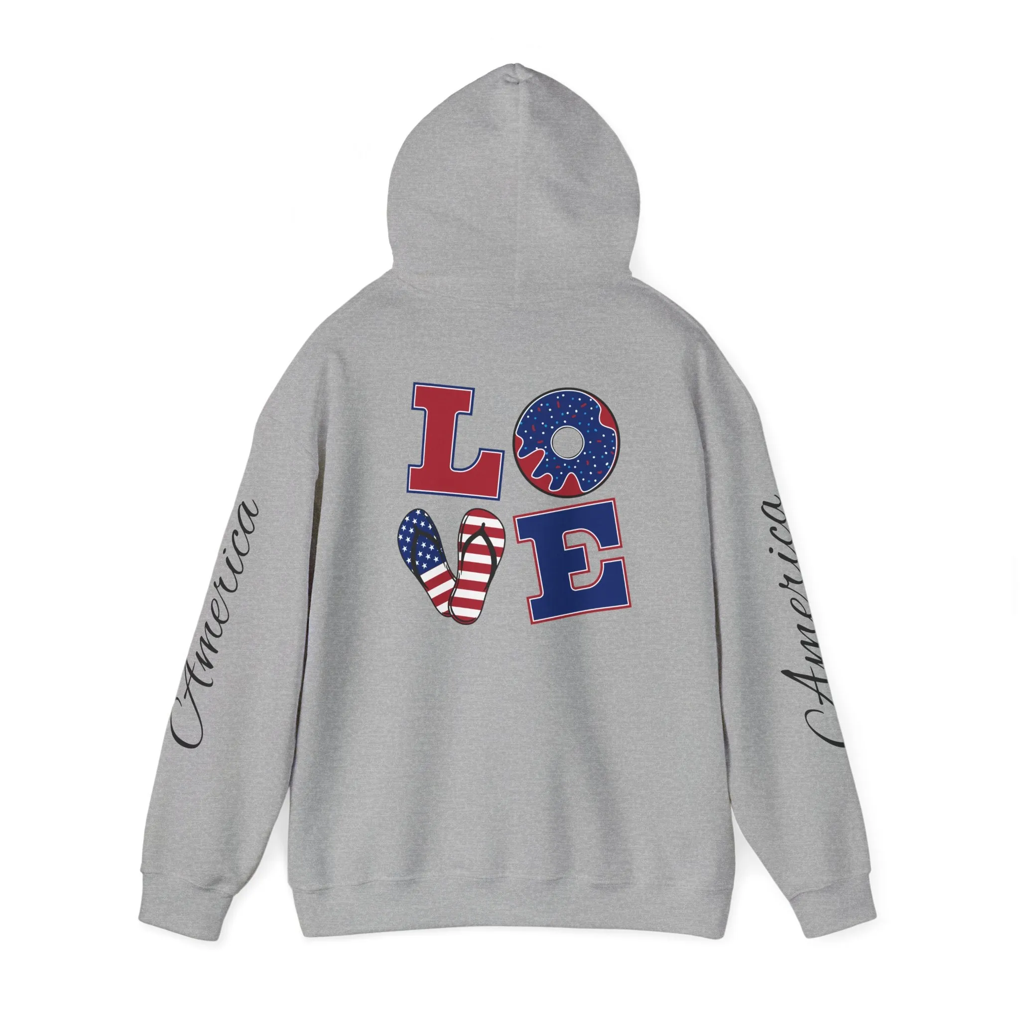 Love printed Heavy Blend™ Hooded Sweatshirt