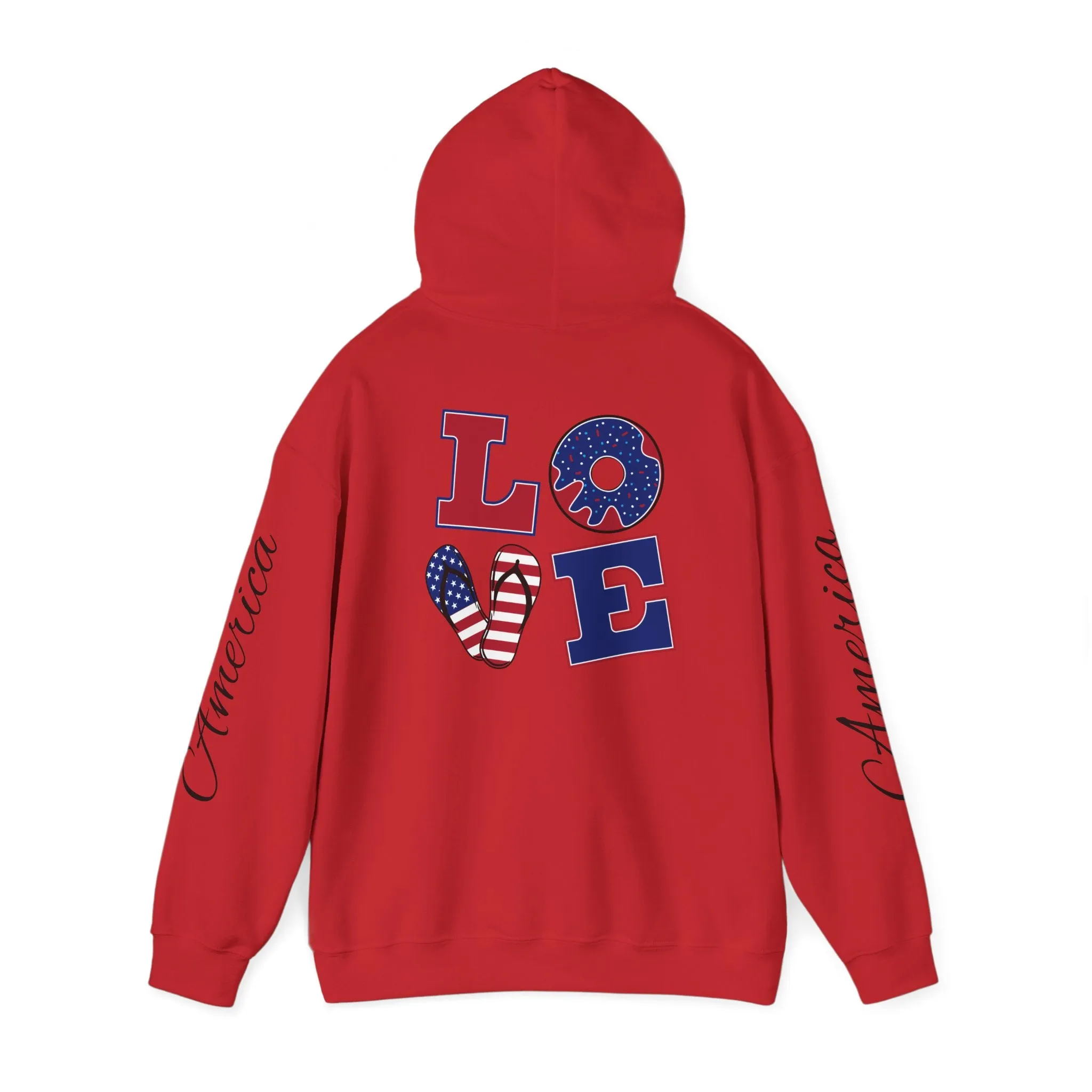 Love printed Heavy Blend™ Hooded Sweatshirt