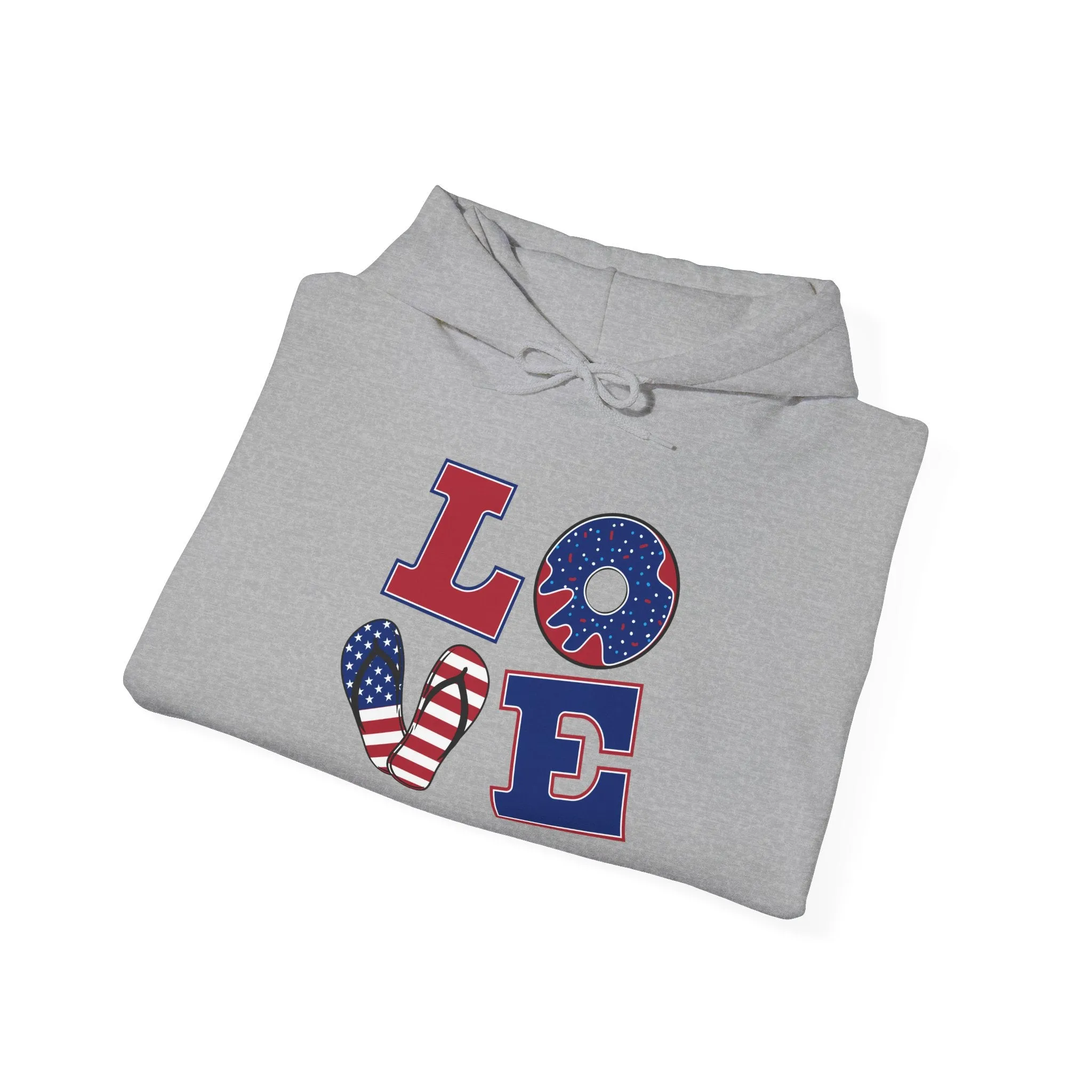Love printed Heavy Blend™ Hooded Sweatshirt
