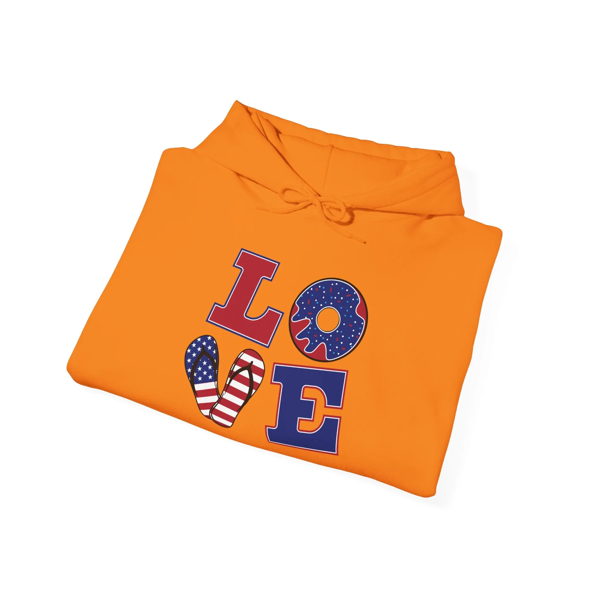 Love printed Heavy Blend™ Hooded Sweatshirt