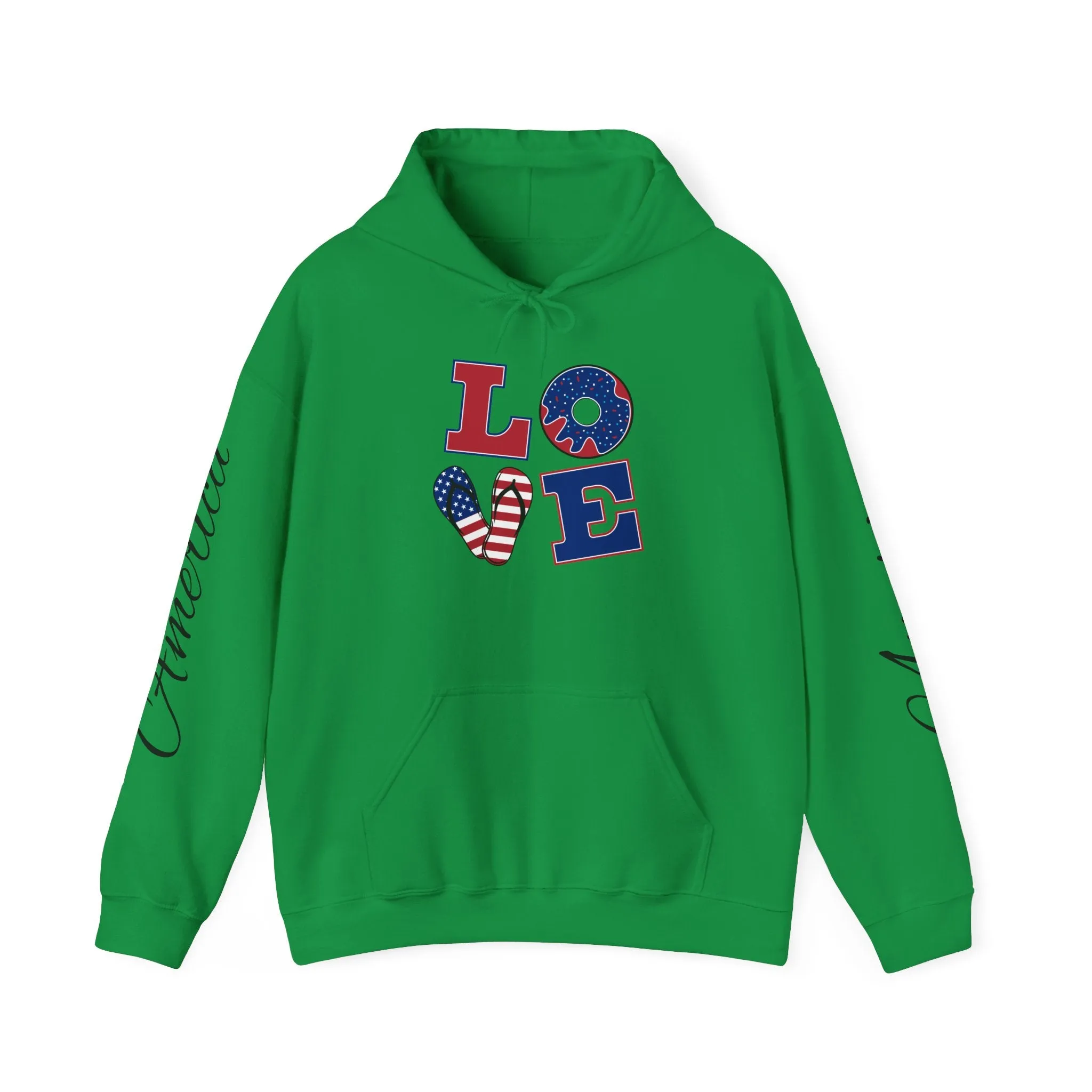 Love printed Heavy Blend™ Hooded Sweatshirt