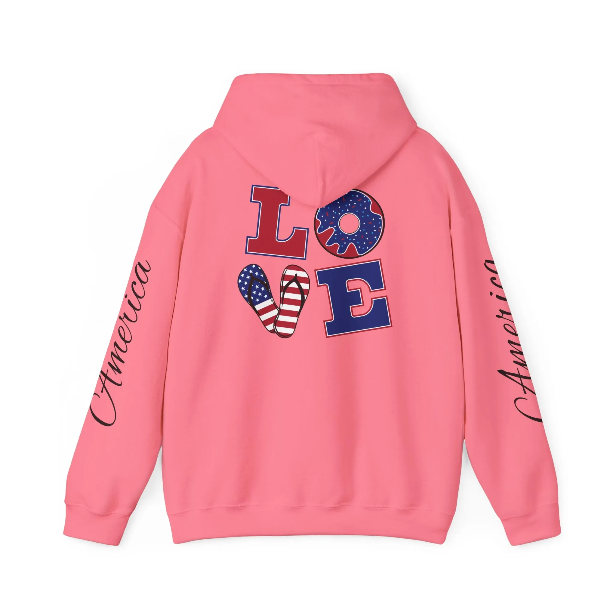 Love printed Heavy Blend™ Hooded Sweatshirt