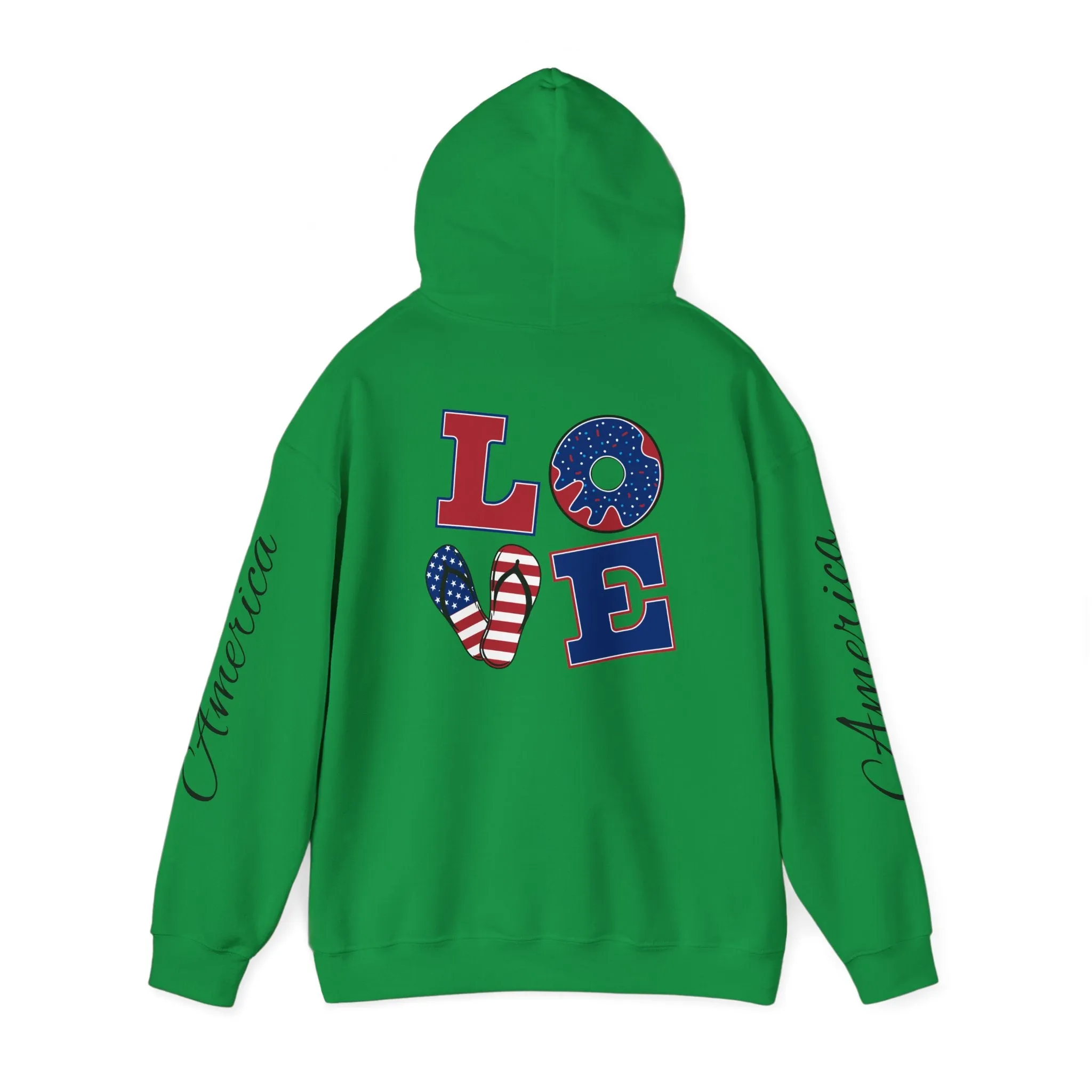 Love printed Heavy Blend™ Hooded Sweatshirt