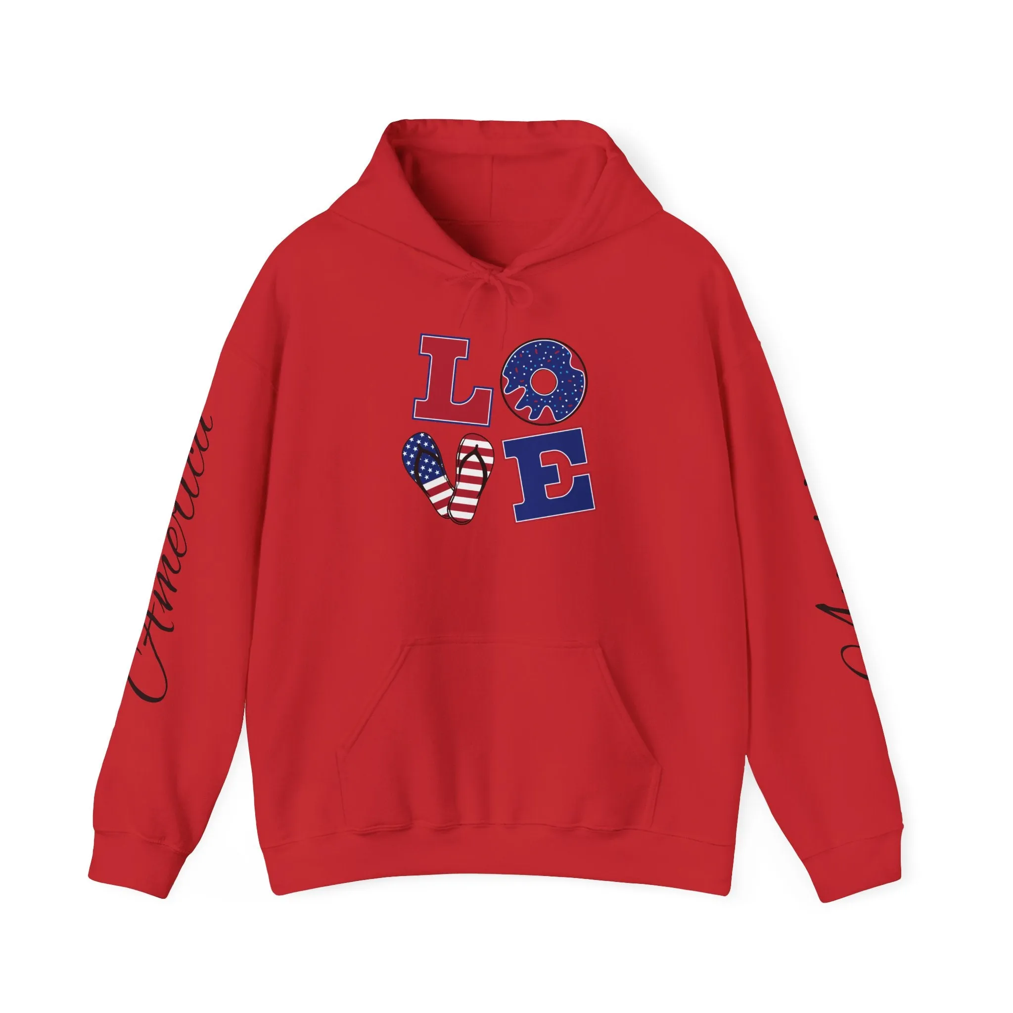 Love printed Heavy Blend™ Hooded Sweatshirt