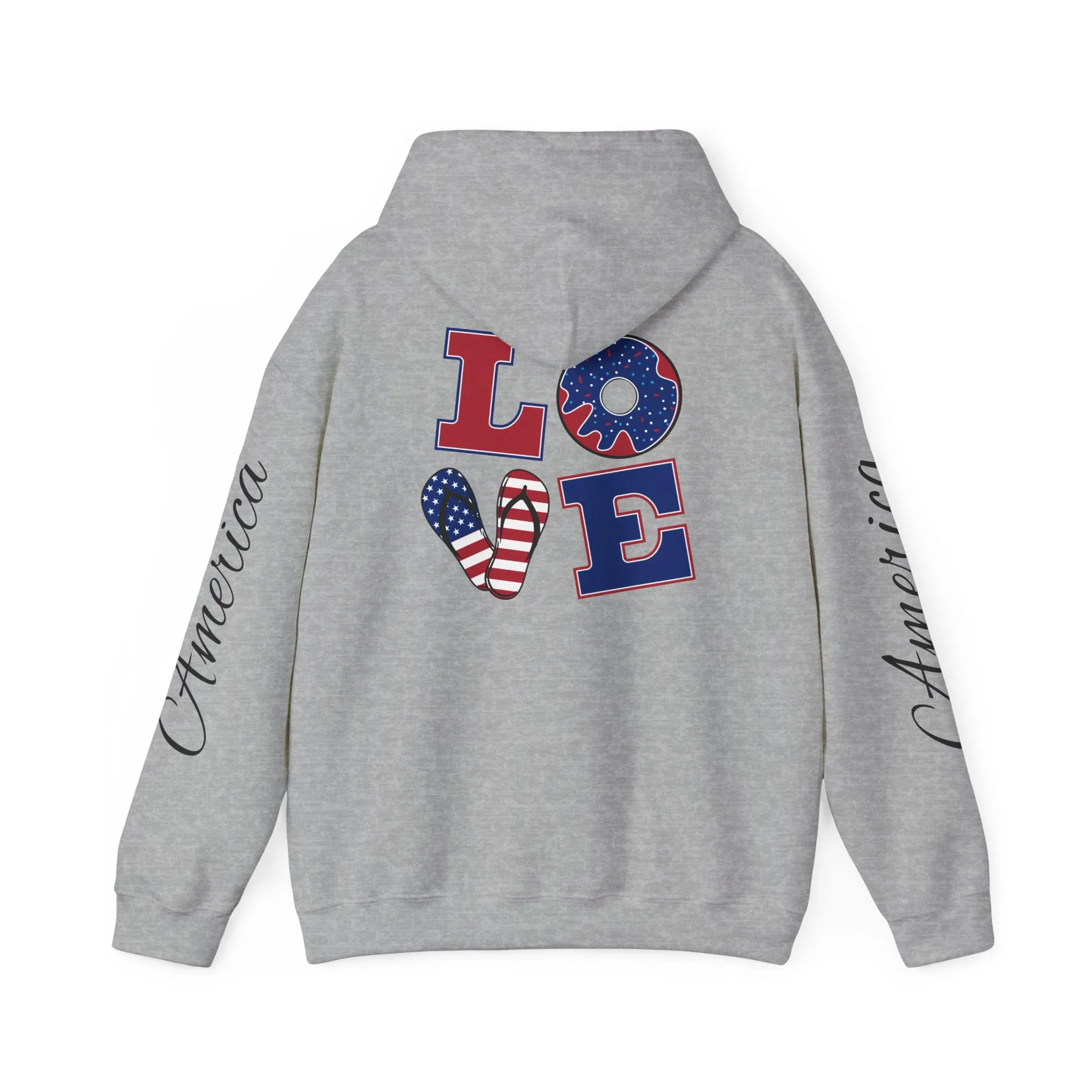 Love printed Heavy Blend™ Hooded Sweatshirt