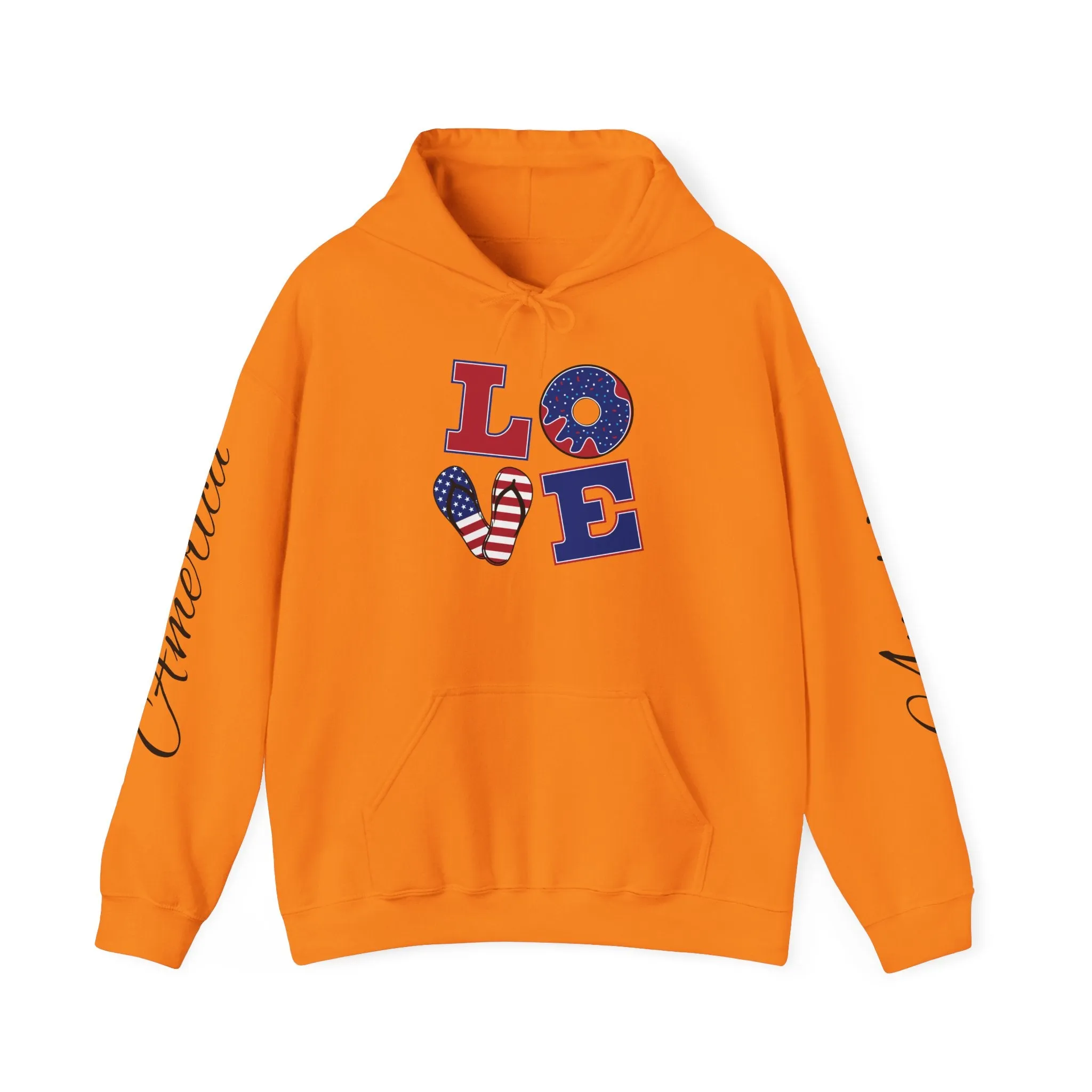Love printed Heavy Blend™ Hooded Sweatshirt
