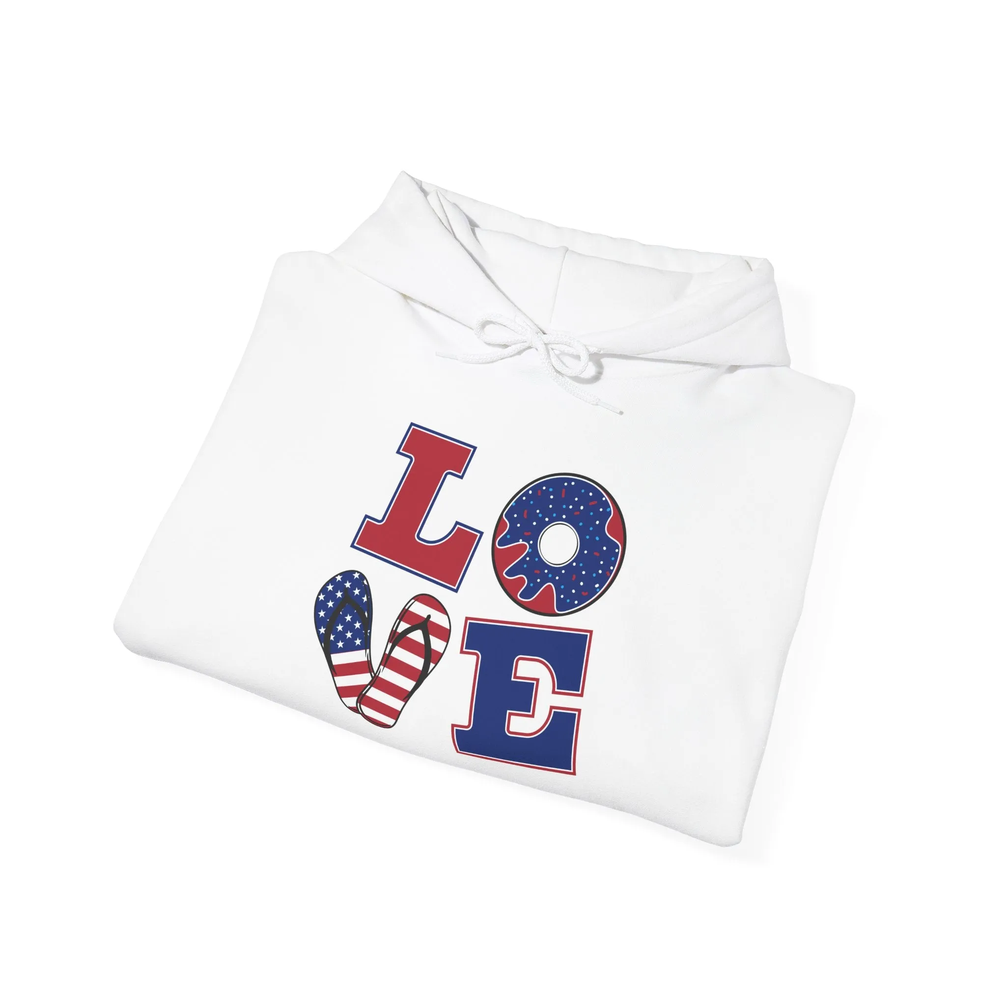 Love printed Heavy Blend™ Hooded Sweatshirt