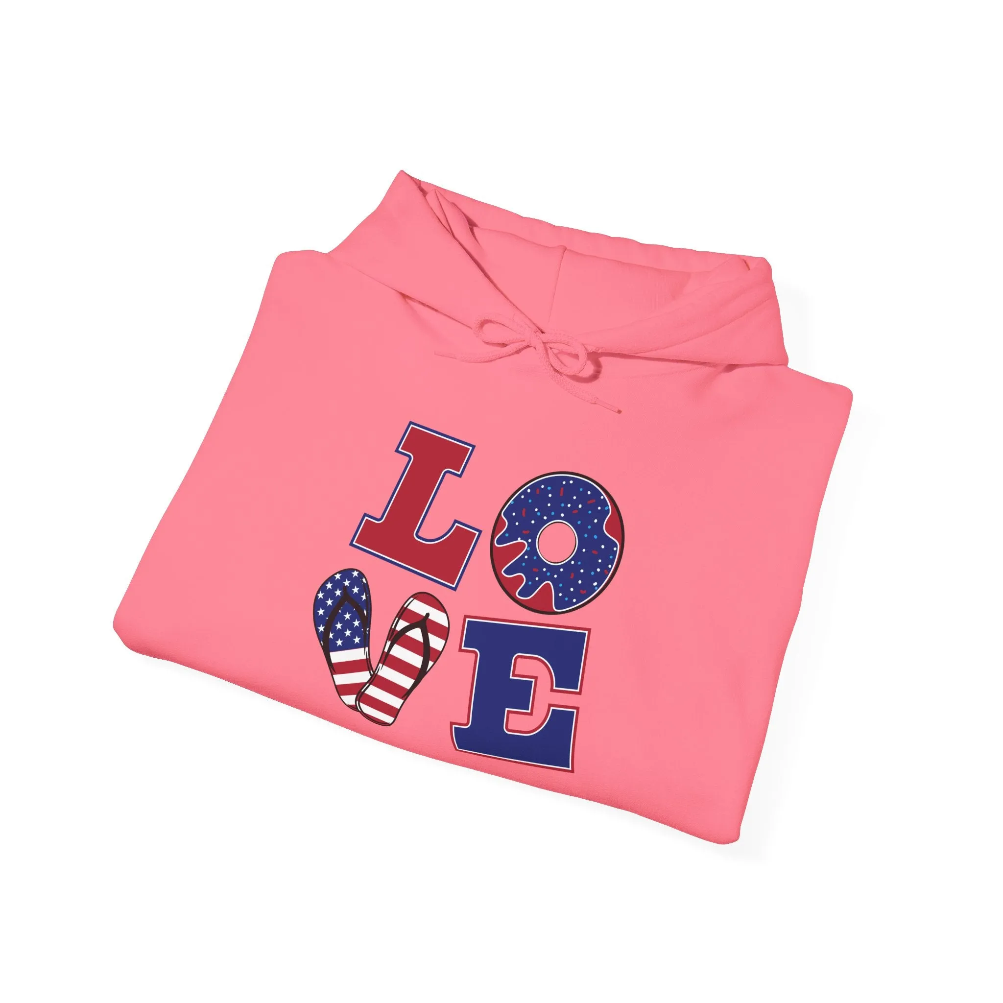 Love printed Heavy Blend™ Hooded Sweatshirt