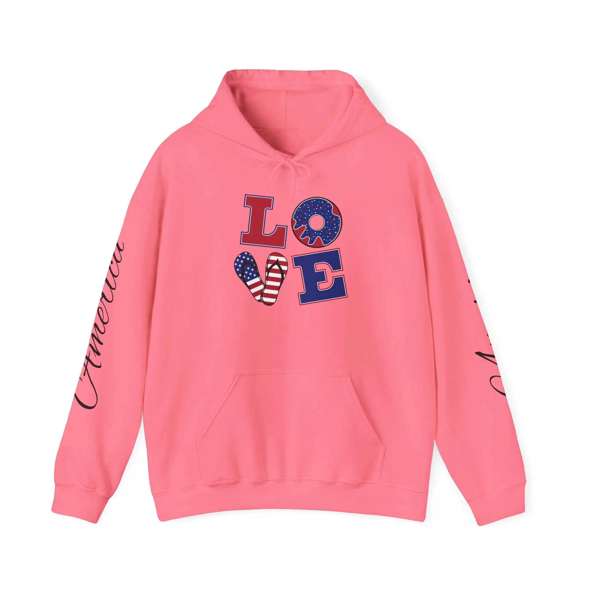 Love printed Heavy Blend™ Hooded Sweatshirt
