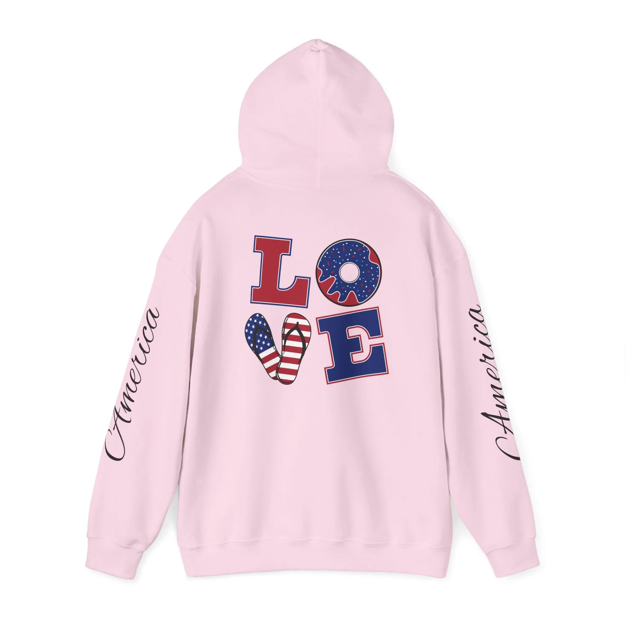 Love printed Heavy Blend™ Hooded Sweatshirt