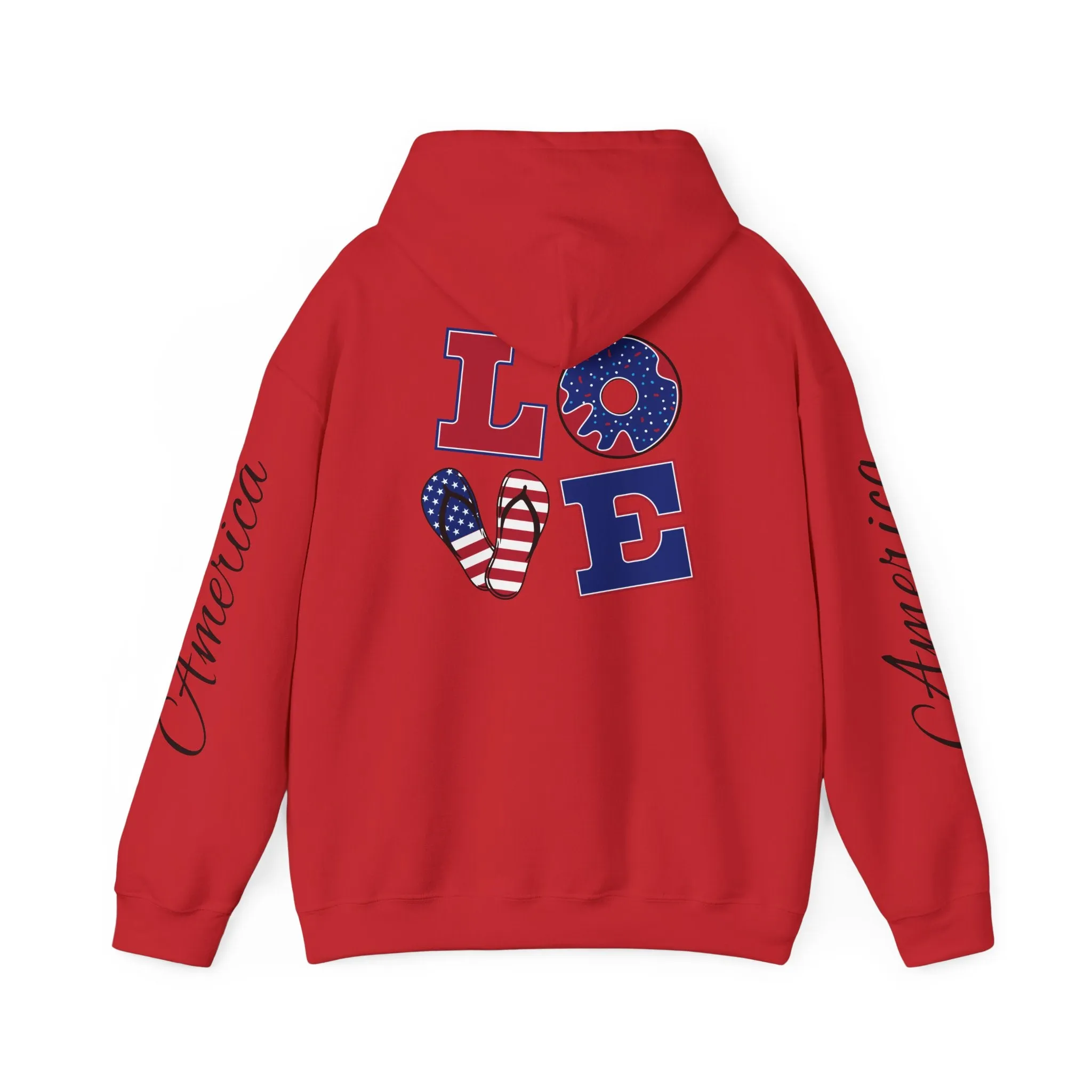 Love printed Heavy Blend™ Hooded Sweatshirt