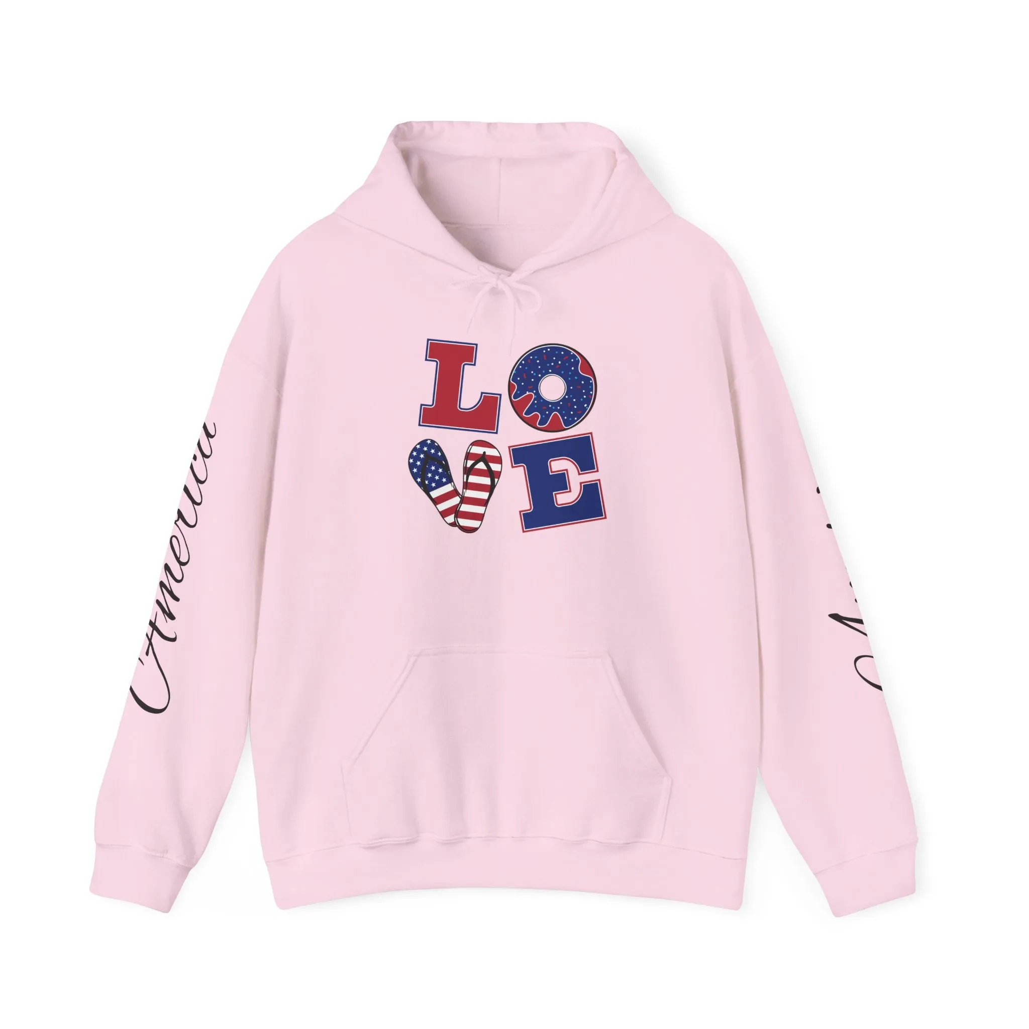 Love printed Heavy Blend™ Hooded Sweatshirt