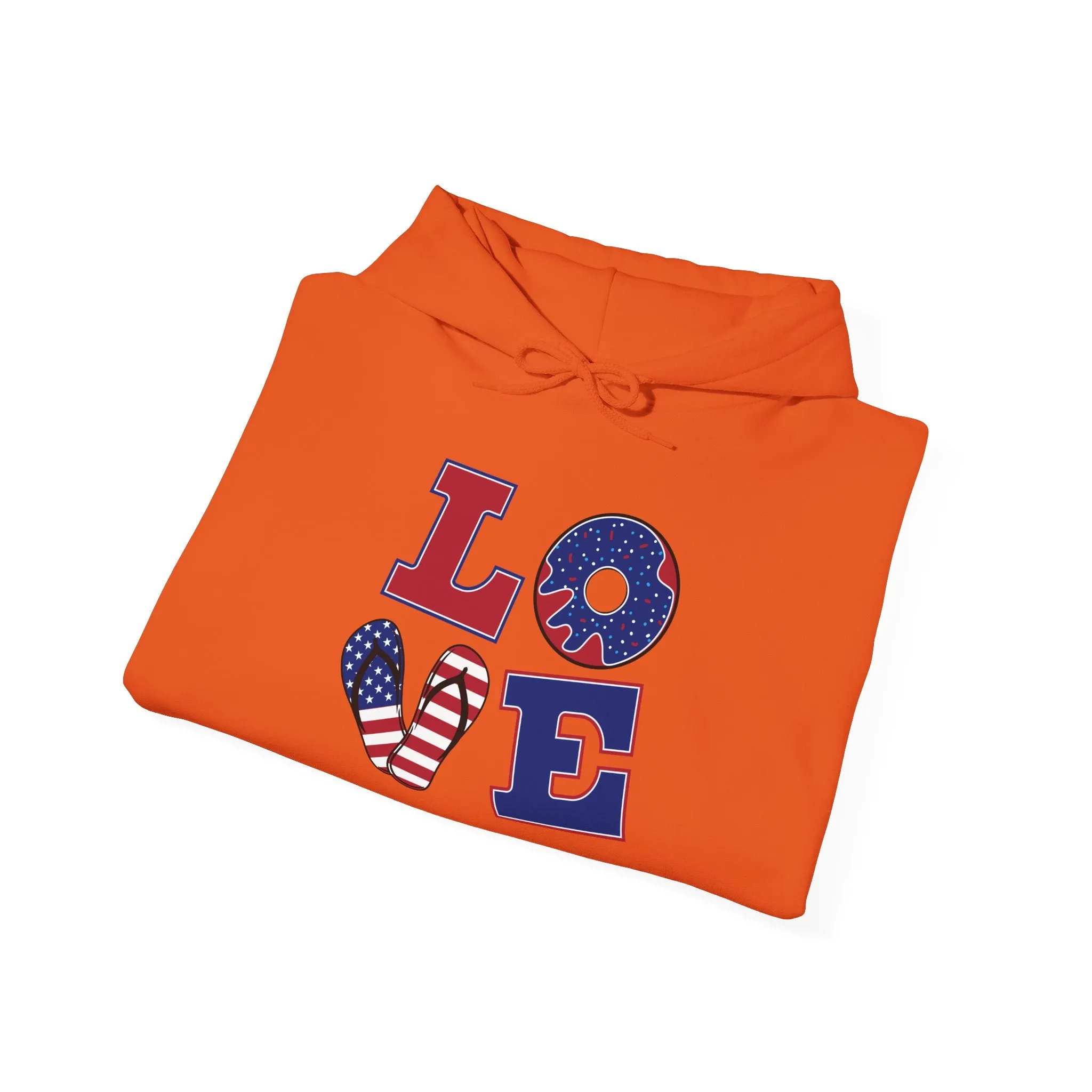 Love printed Heavy Blend™ Hooded Sweatshirt