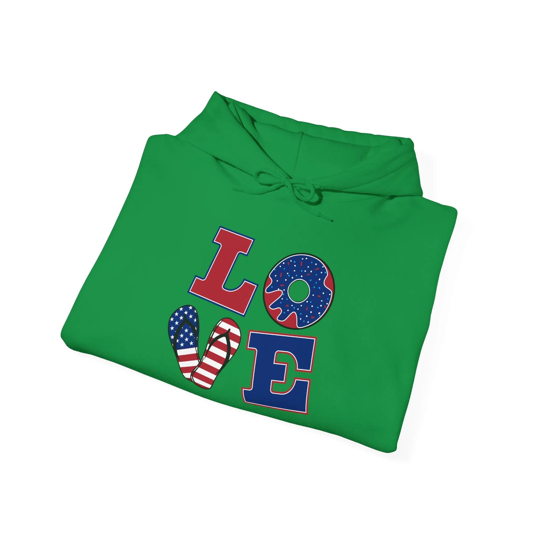 Love printed Heavy Blend™ Hooded Sweatshirt