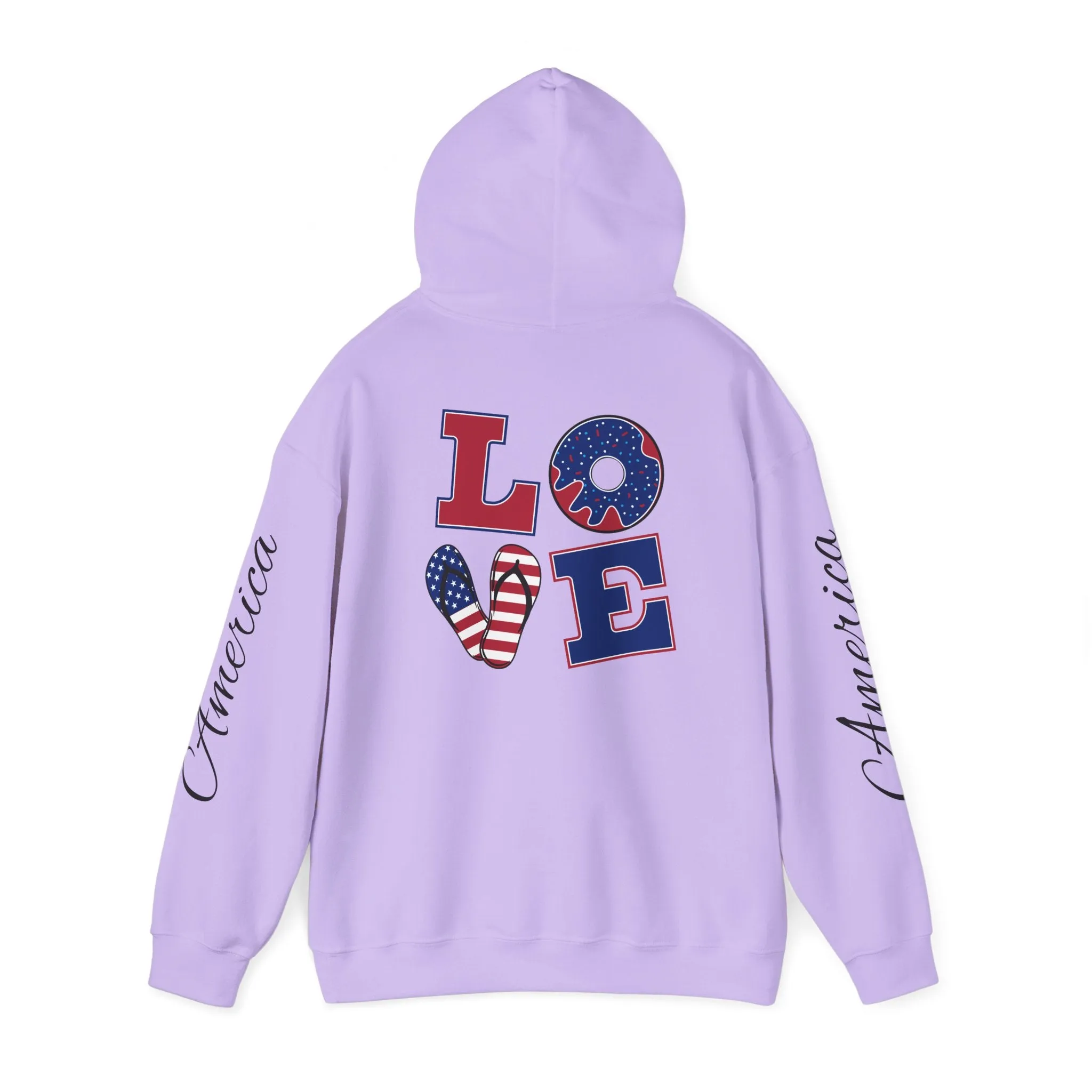 Love printed Heavy Blend™ Hooded Sweatshirt