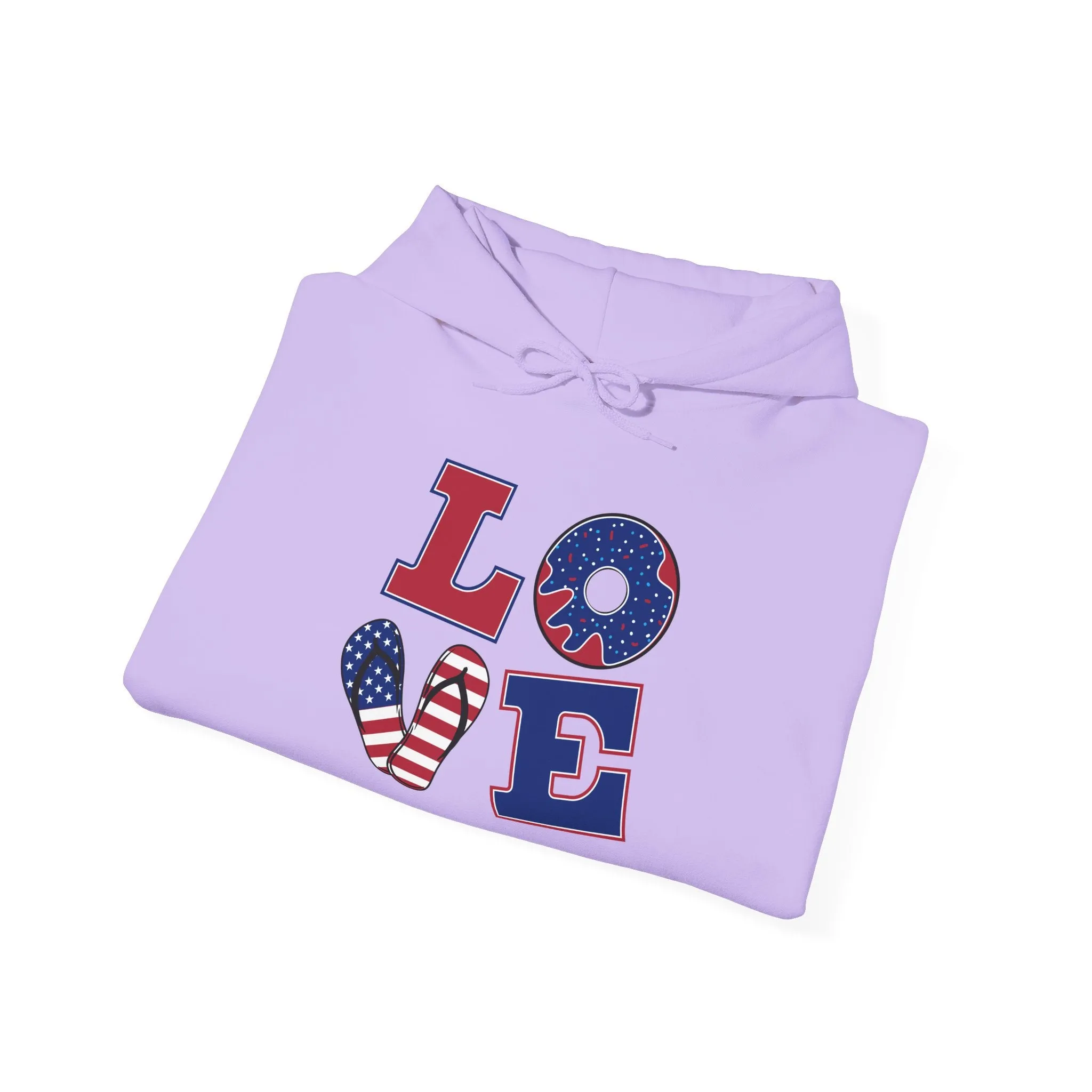 Love printed Heavy Blend™ Hooded Sweatshirt
