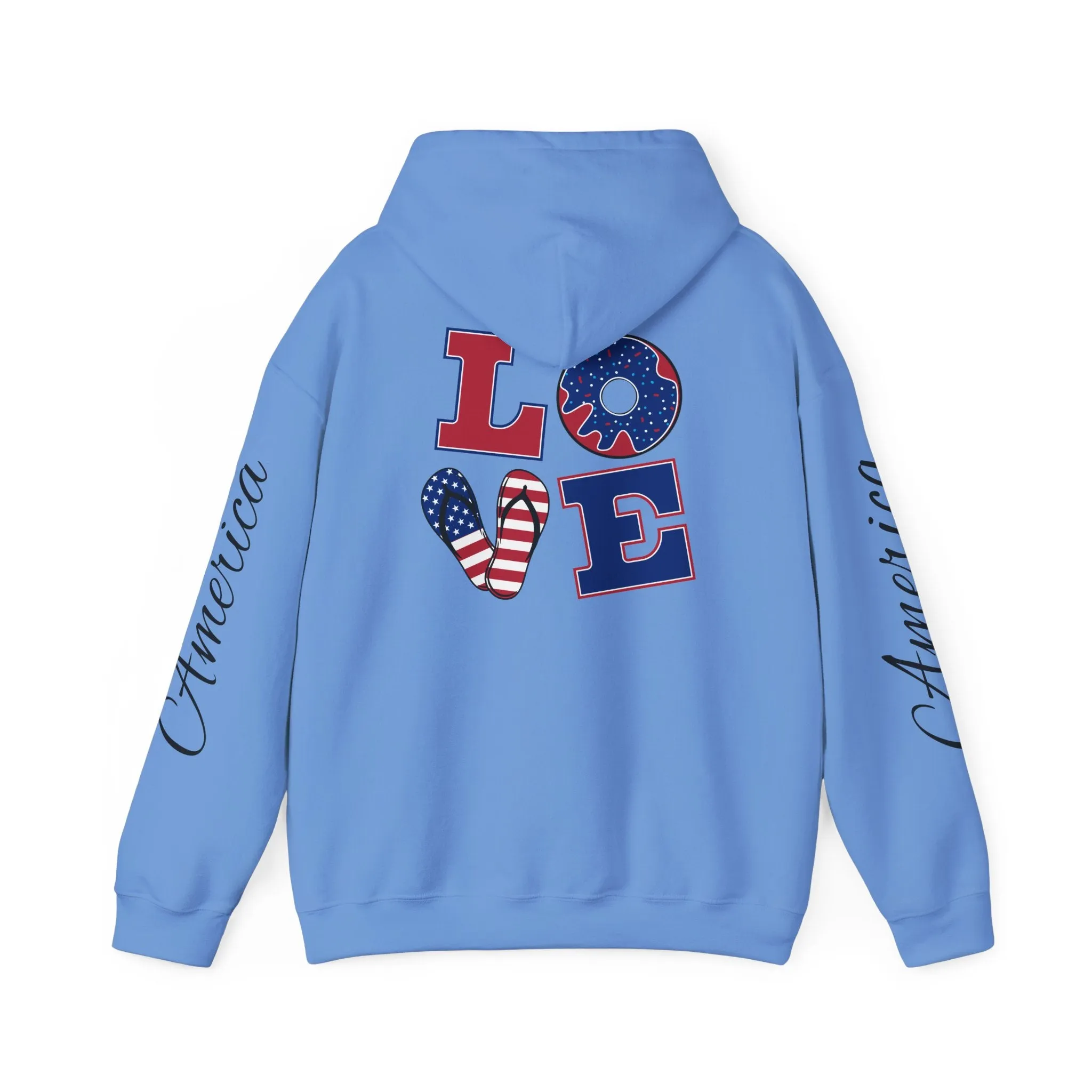 Love printed Heavy Blend™ Hooded Sweatshirt