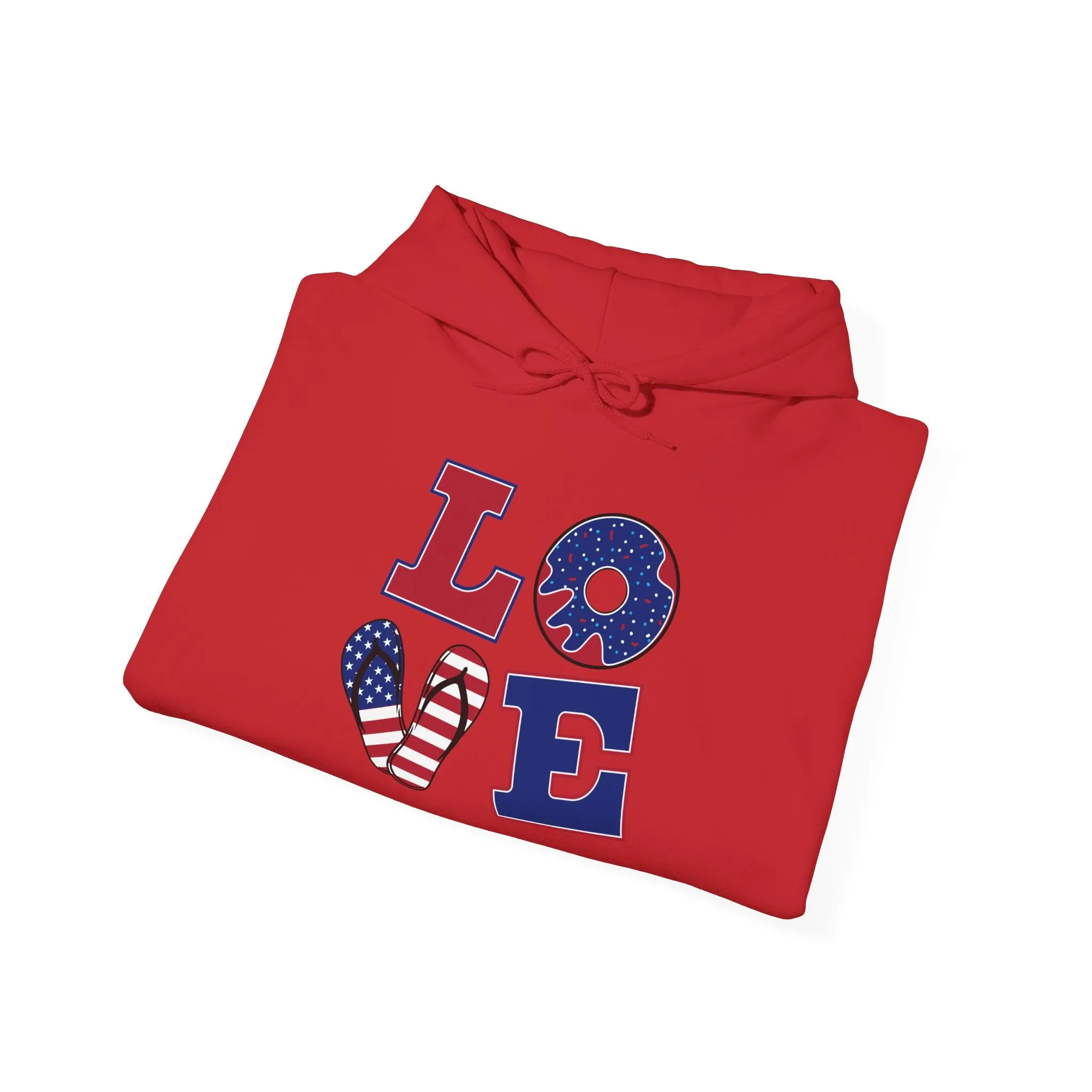Love printed Heavy Blend™ Hooded Sweatshirt