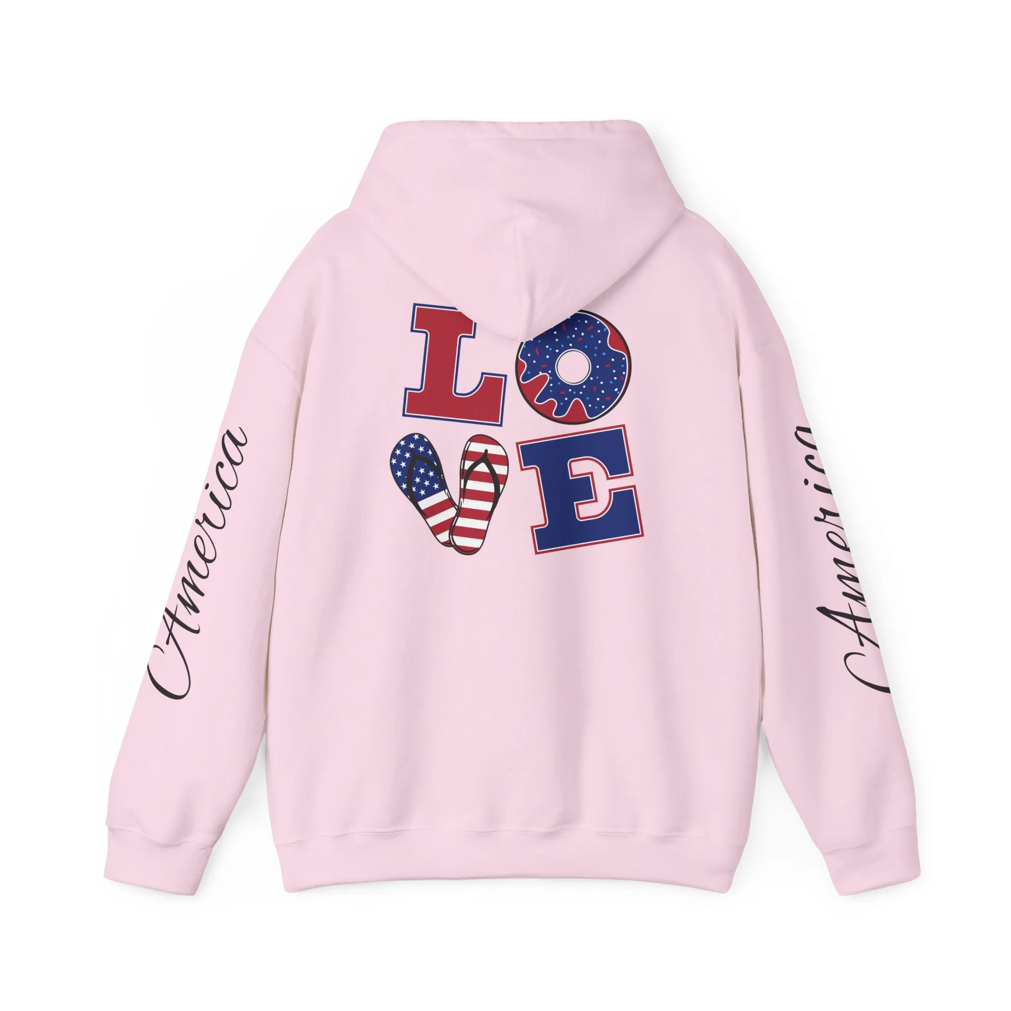 Love printed Heavy Blend™ Hooded Sweatshirt