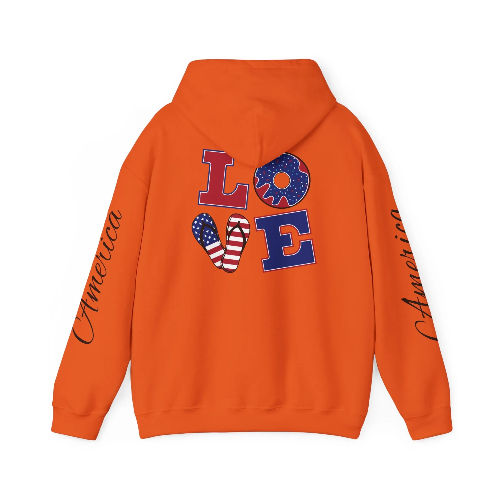 Love printed Heavy Blend™ Hooded Sweatshirt