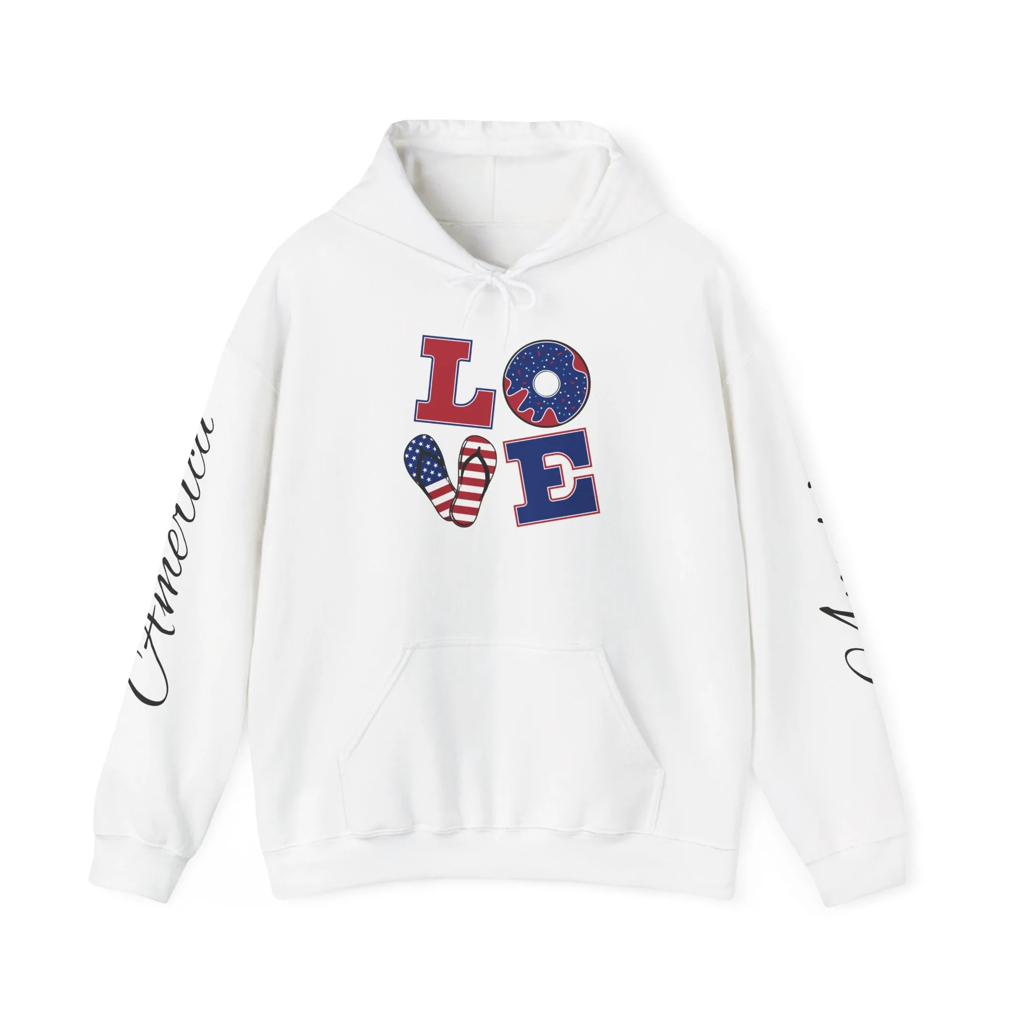 Love printed Heavy Blend™ Hooded Sweatshirt