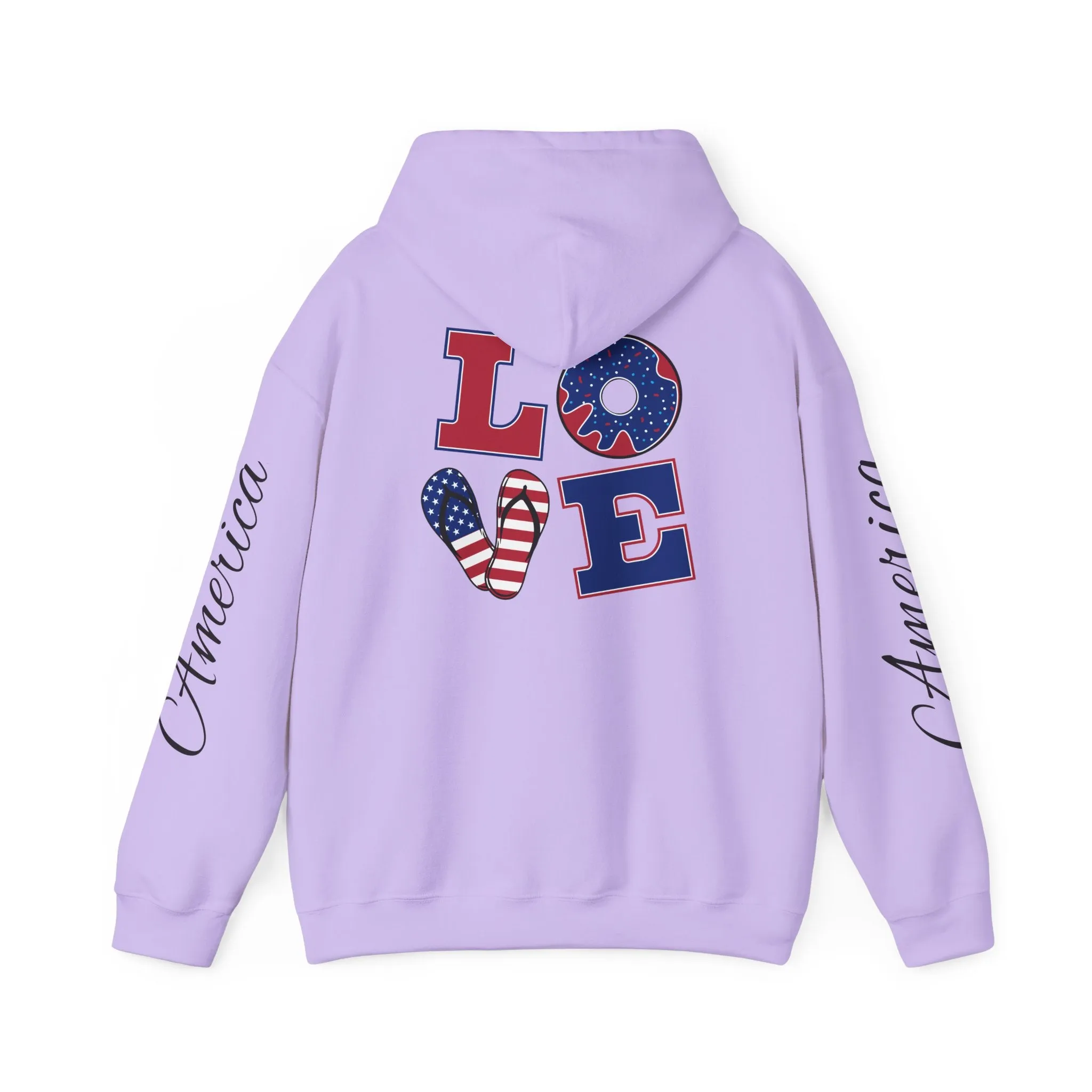Love printed Heavy Blend™ Hooded Sweatshirt