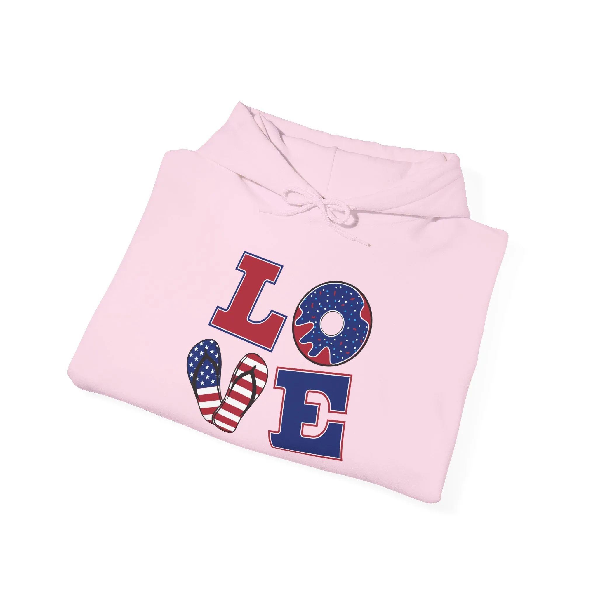 Love printed Heavy Blend™ Hooded Sweatshirt