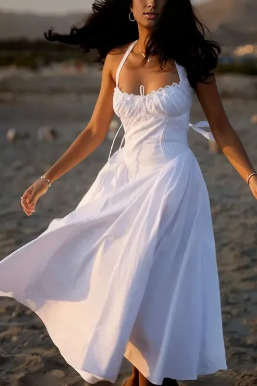 Lynsie Bodycon Midi Dress - Pearl White