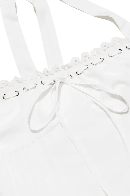 Lynsie Bodycon Midi Dress - Pearl White