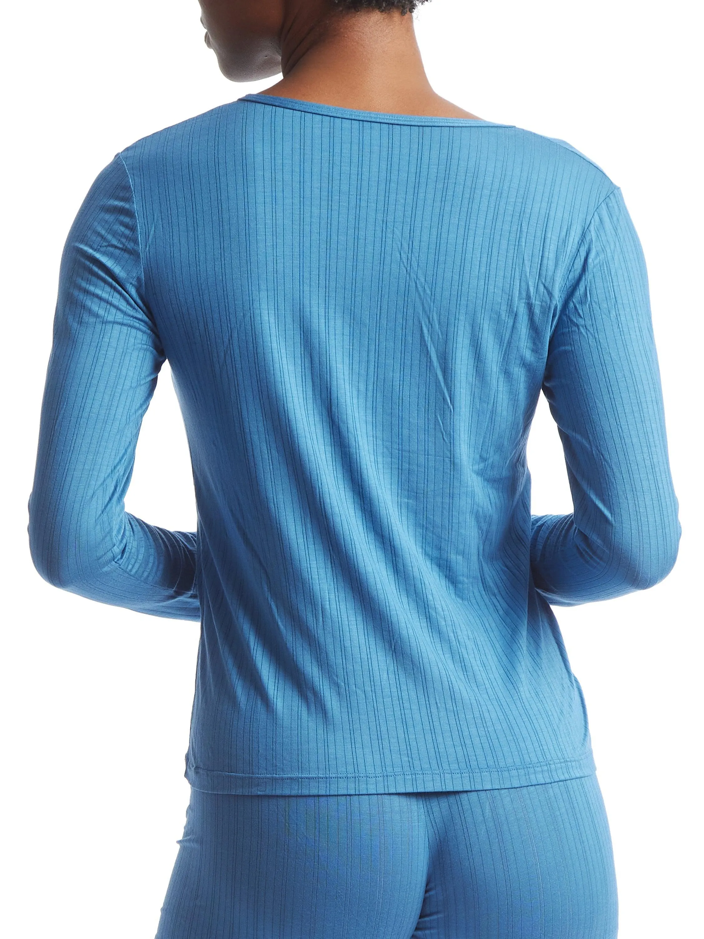 MellowLuxe™ Long Sleeve Top Storm Cloud Blue Sale