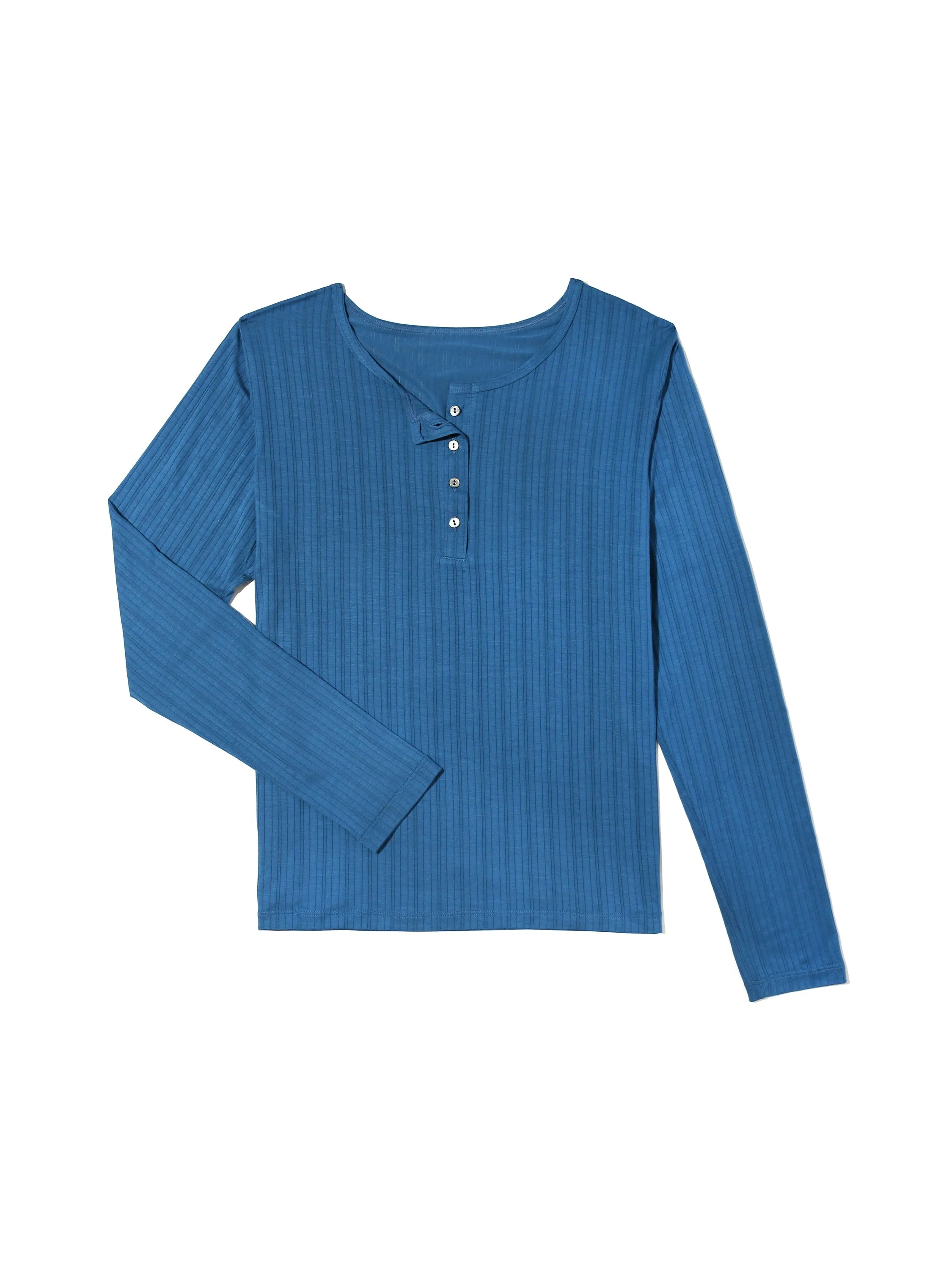 MellowLuxe™ Long Sleeve Top Storm Cloud Blue Sale