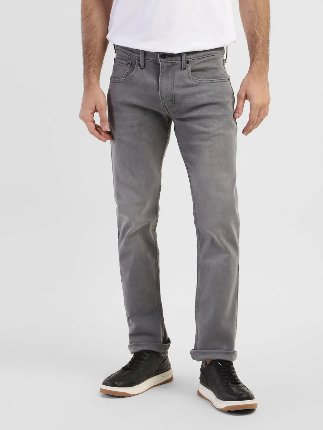 Men's 65504 Grey Skinny Fit Mid Rise Jeans