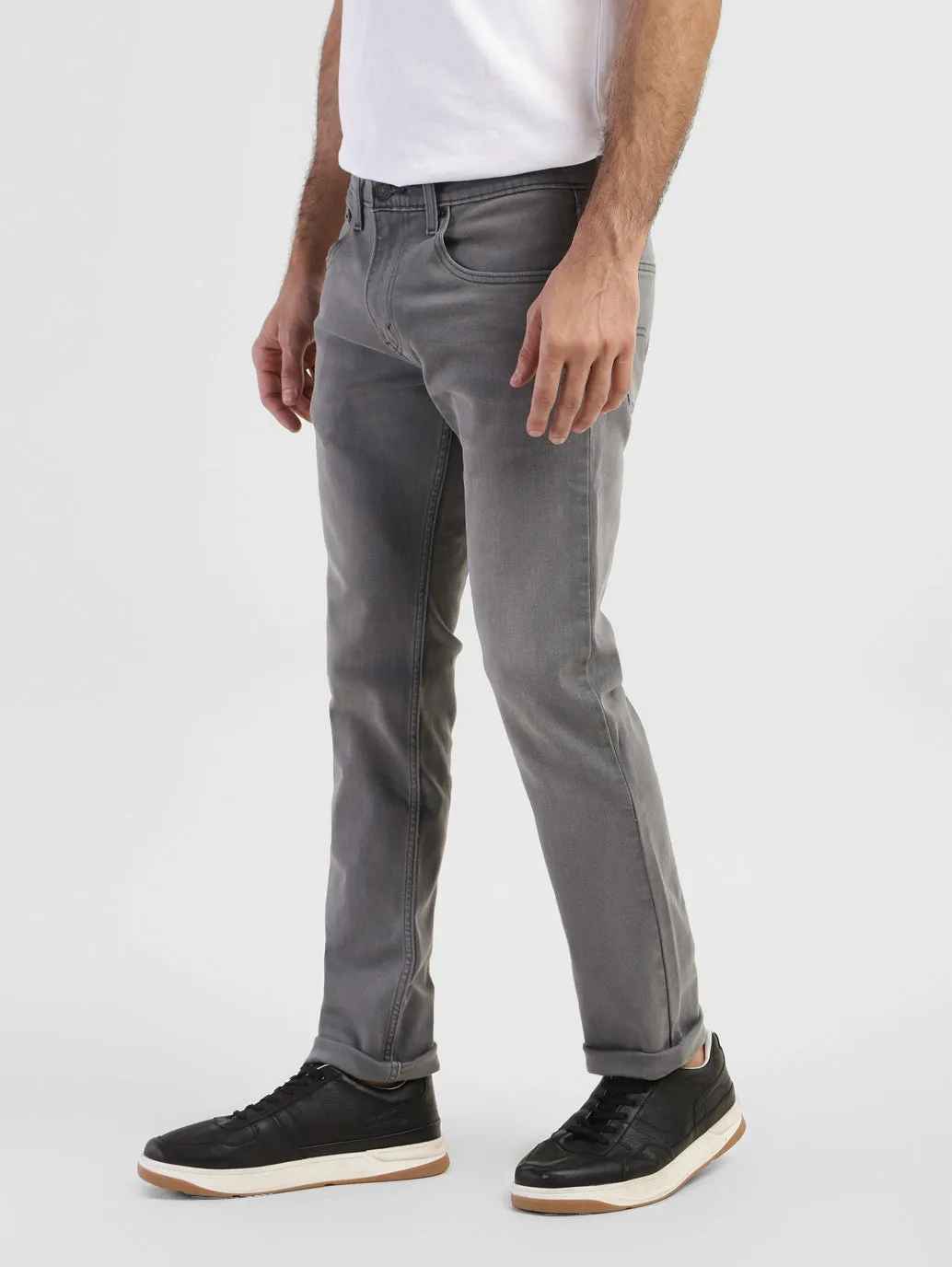 Men's 65504 Grey Skinny Fit Mid Rise Jeans