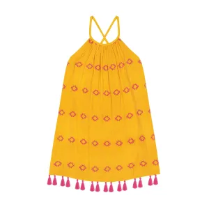 Mini Chantal Girl's Sundress Marigold Embroidery