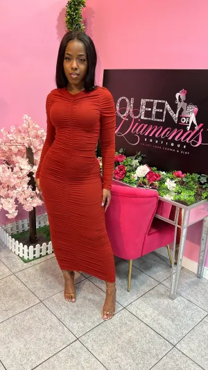 Misses Dress - Wine Red