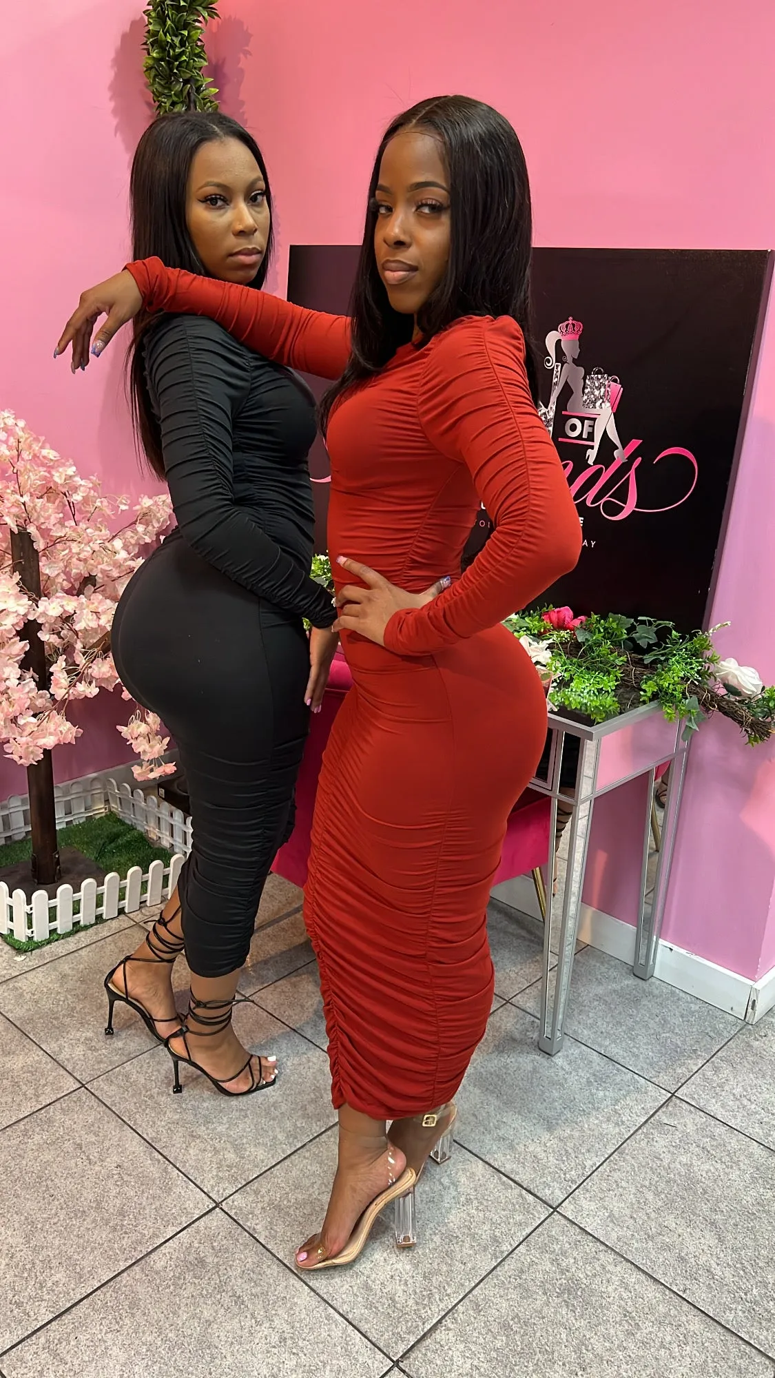 Misses Dress - Wine Red