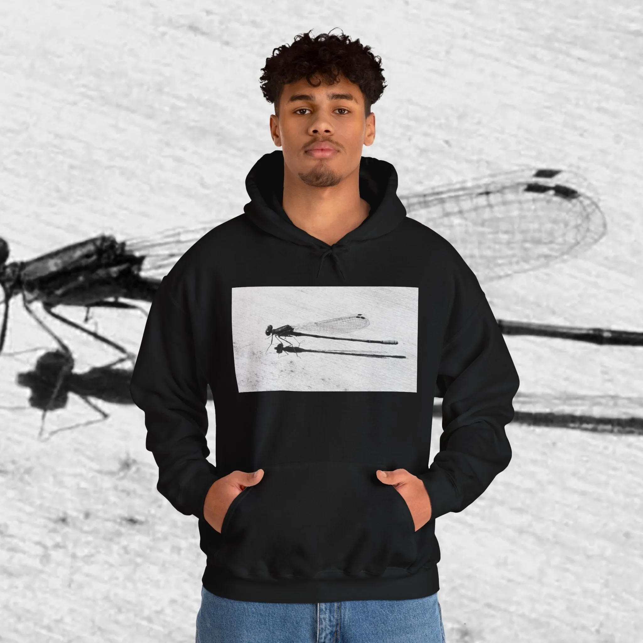 MOSS, Dragon Fly: Unisex Heavy Blend™ Hooded Sweatshirt