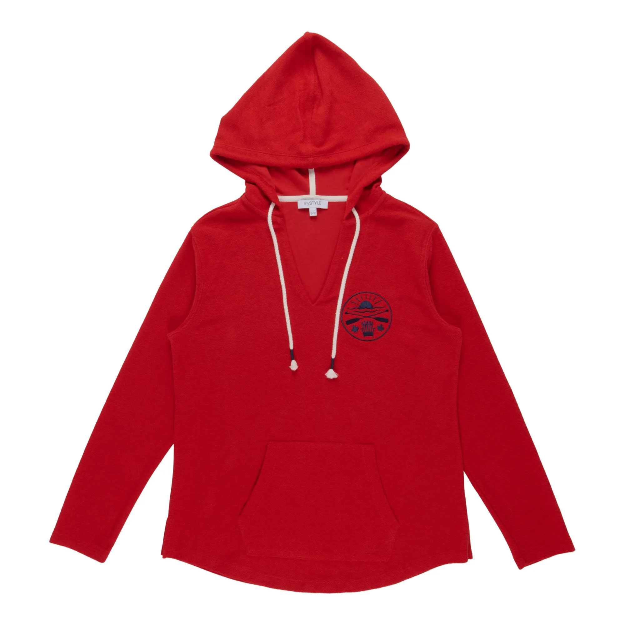 mySTYLE Women's Drawstring Striped Hoodie