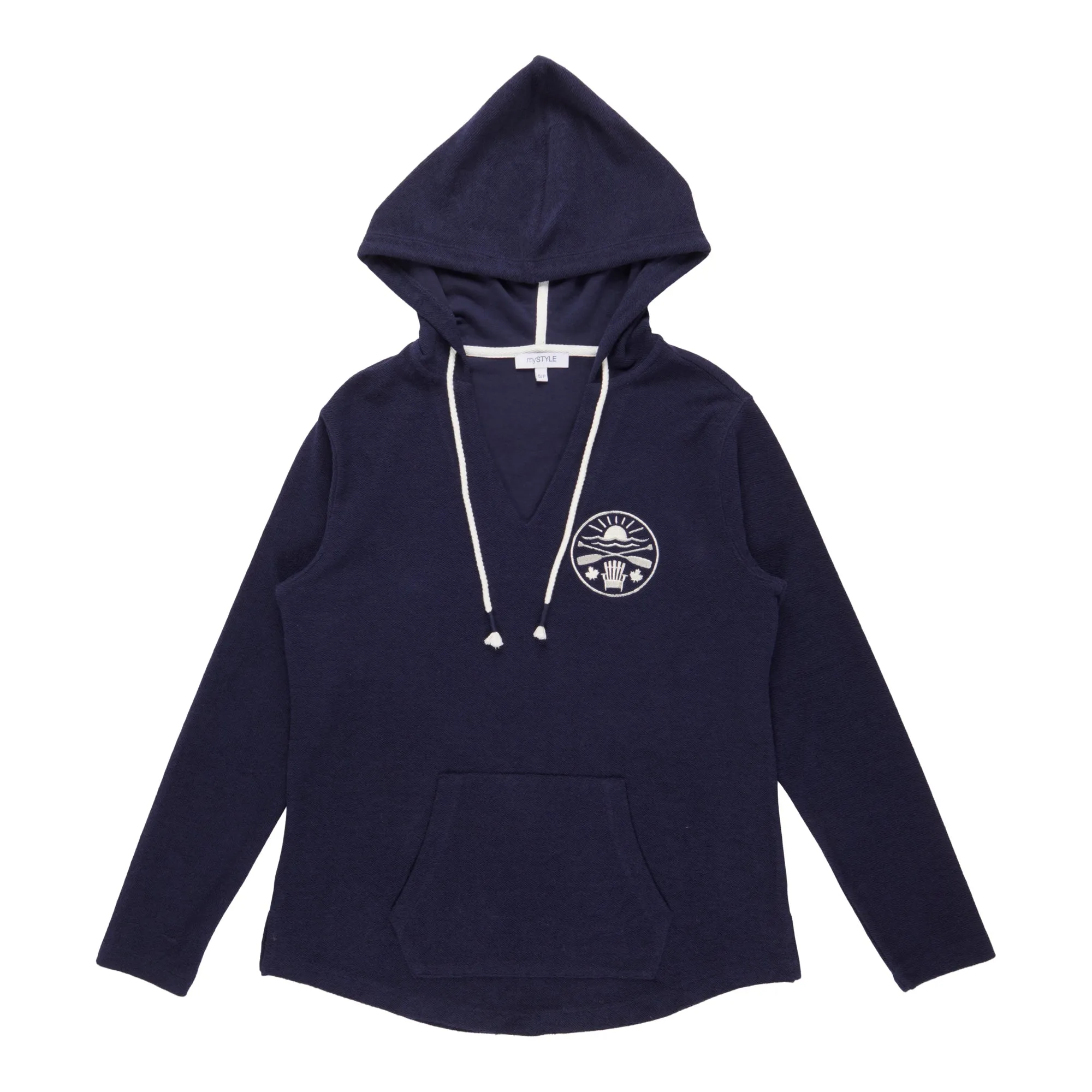 mySTYLE Women's Drawstring Striped Hoodie
