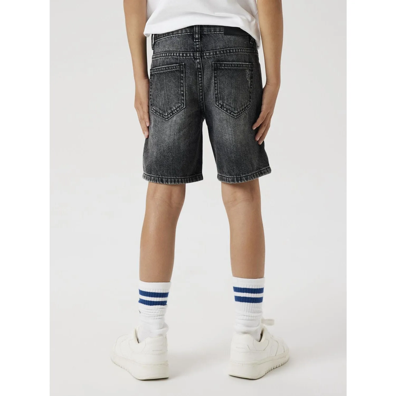 Name It Dark Grey Denim Silas Loose Denim Shorts Noos