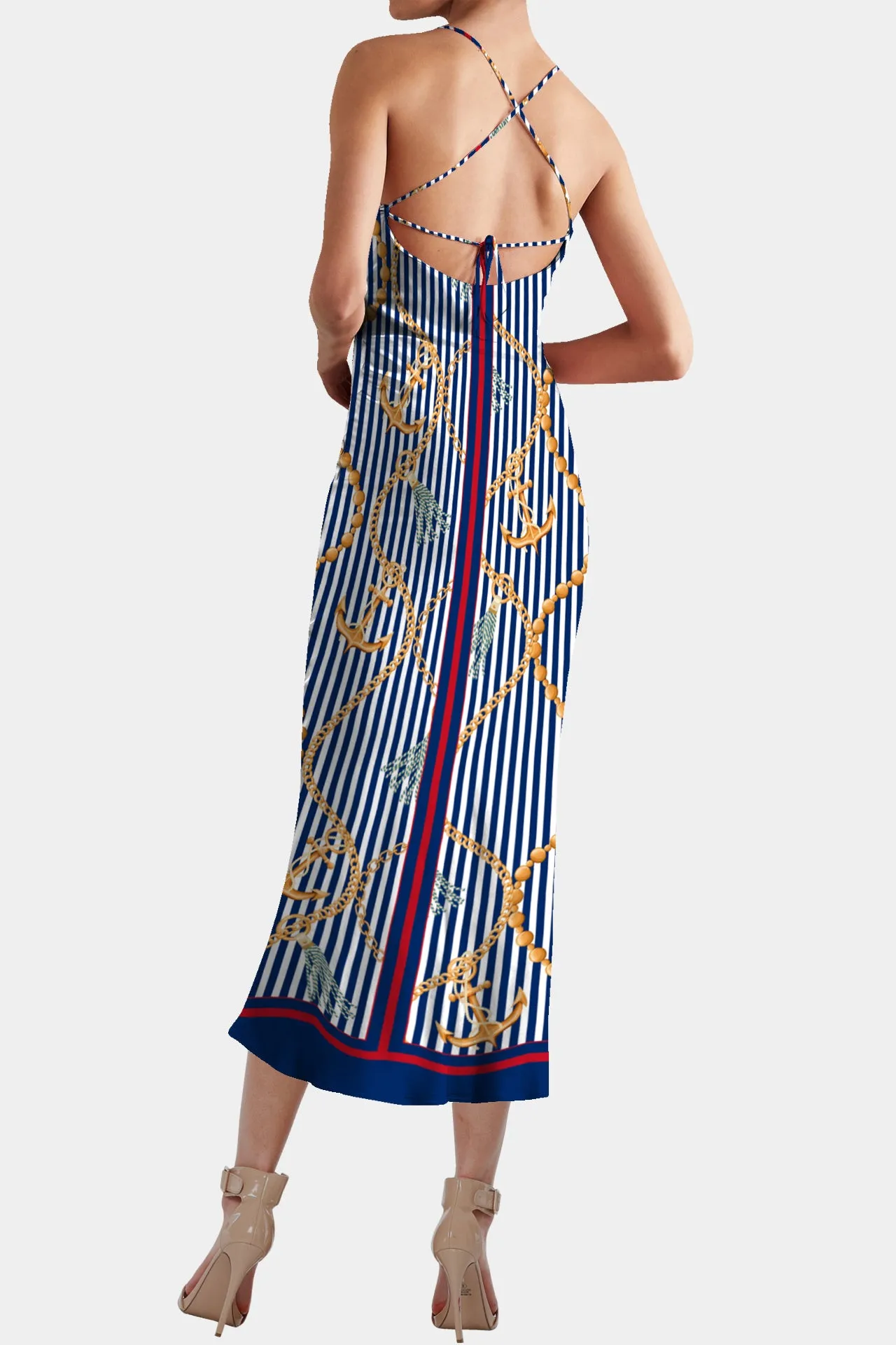 Nautical Stripes Summer Sun Dresses