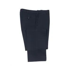 Navy medium-weight cotton/linen trousers (restock)