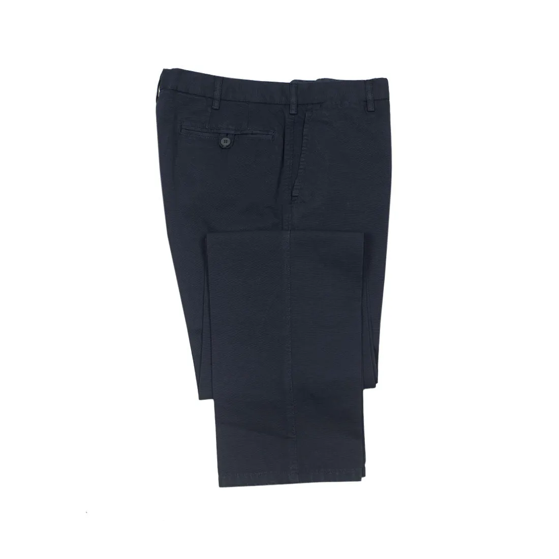Navy medium-weight cotton/linen trousers (restock)