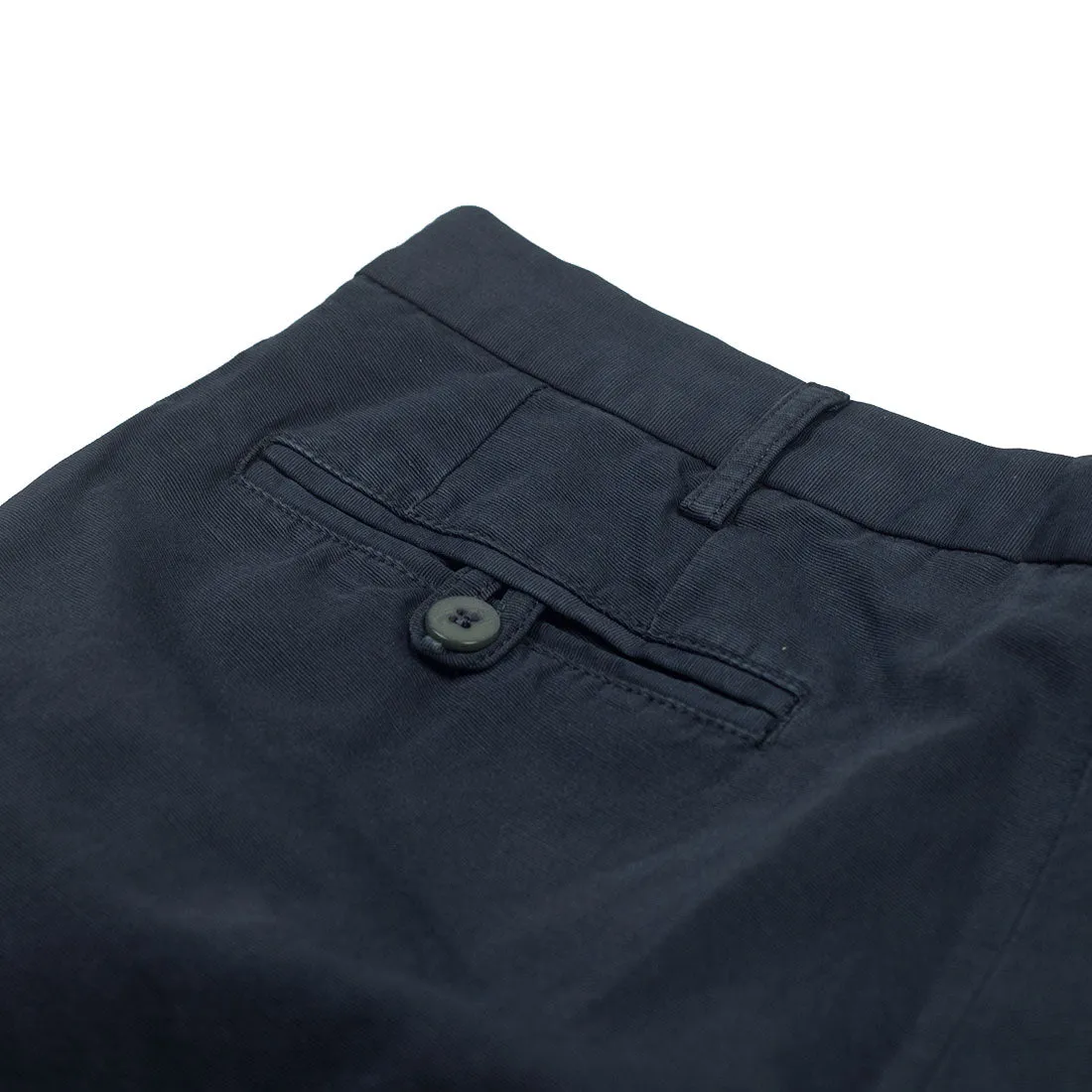 Navy medium-weight cotton/linen trousers (restock)